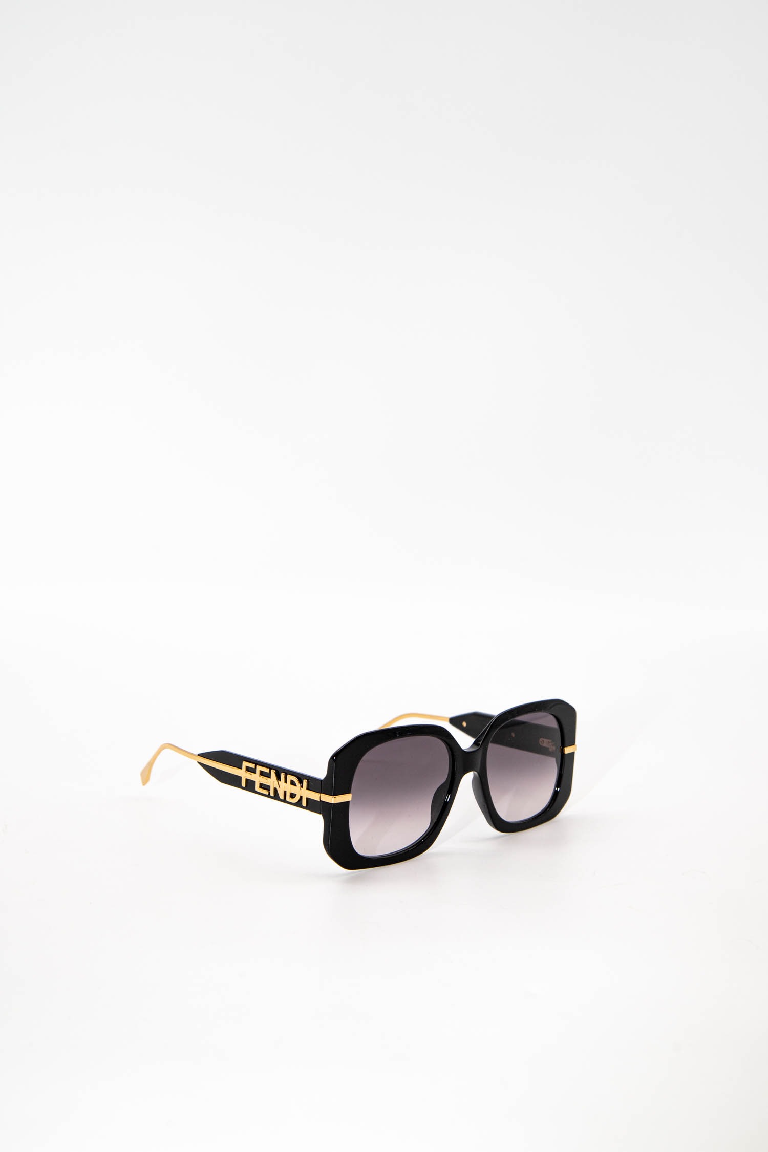 Fendi "Fendigraphy" oversized Sonnenbrille in Schwarz
