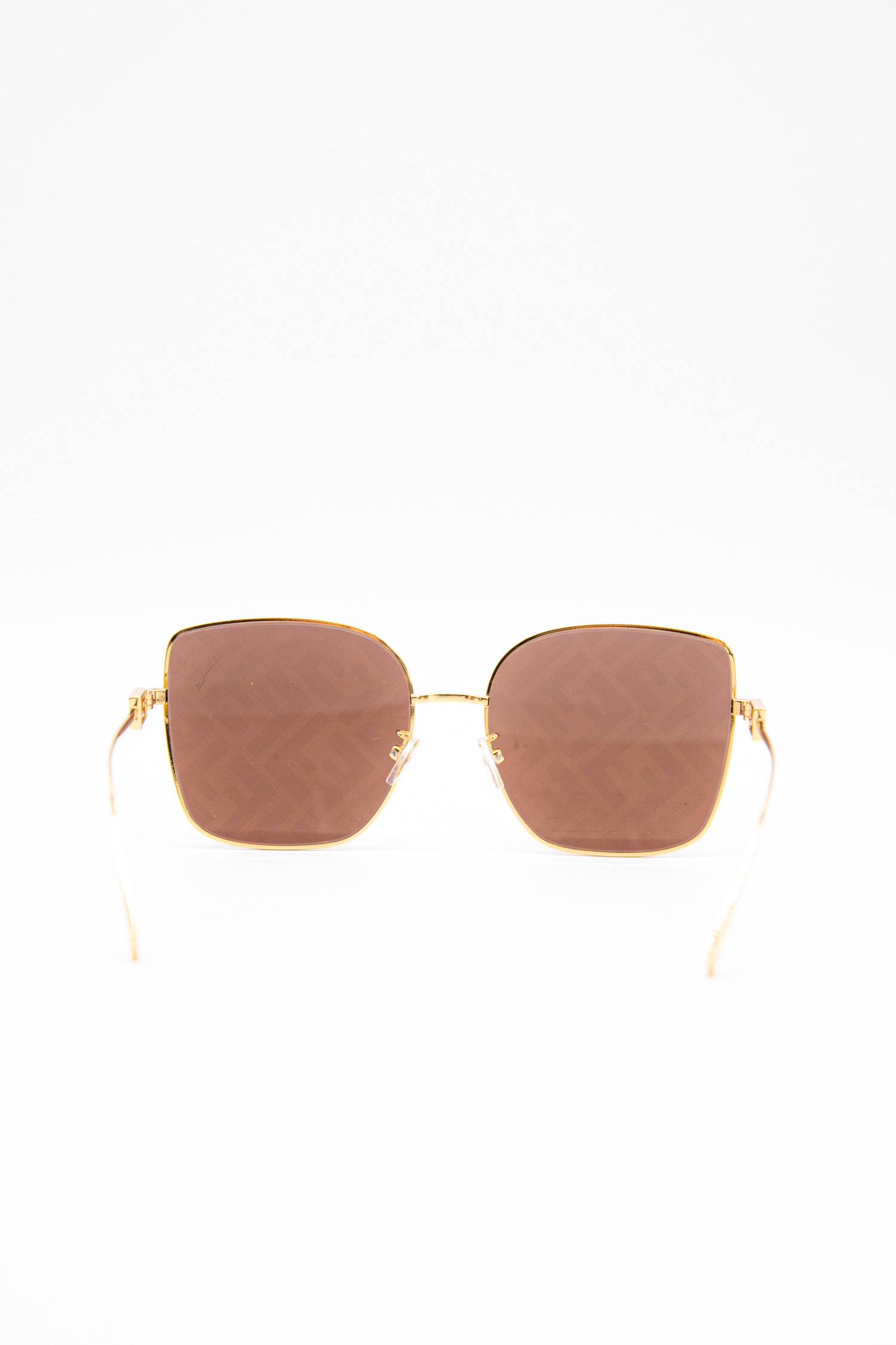 Fendi "40013U" Sonnenbrille mit Monogramm-Gläsern in Gold