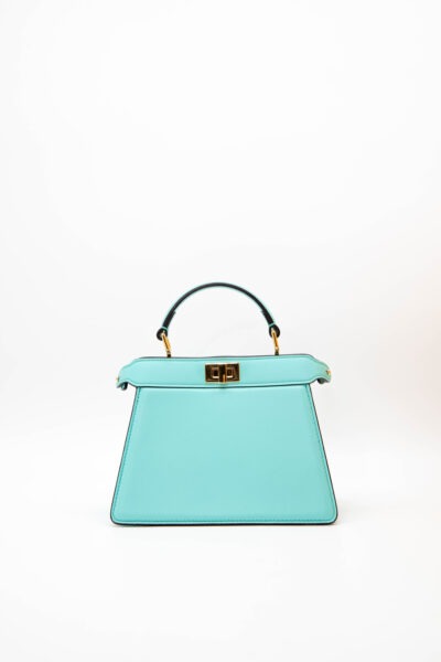 Fendi "Peekaboo I See U Petite" Handtasche in Türkis