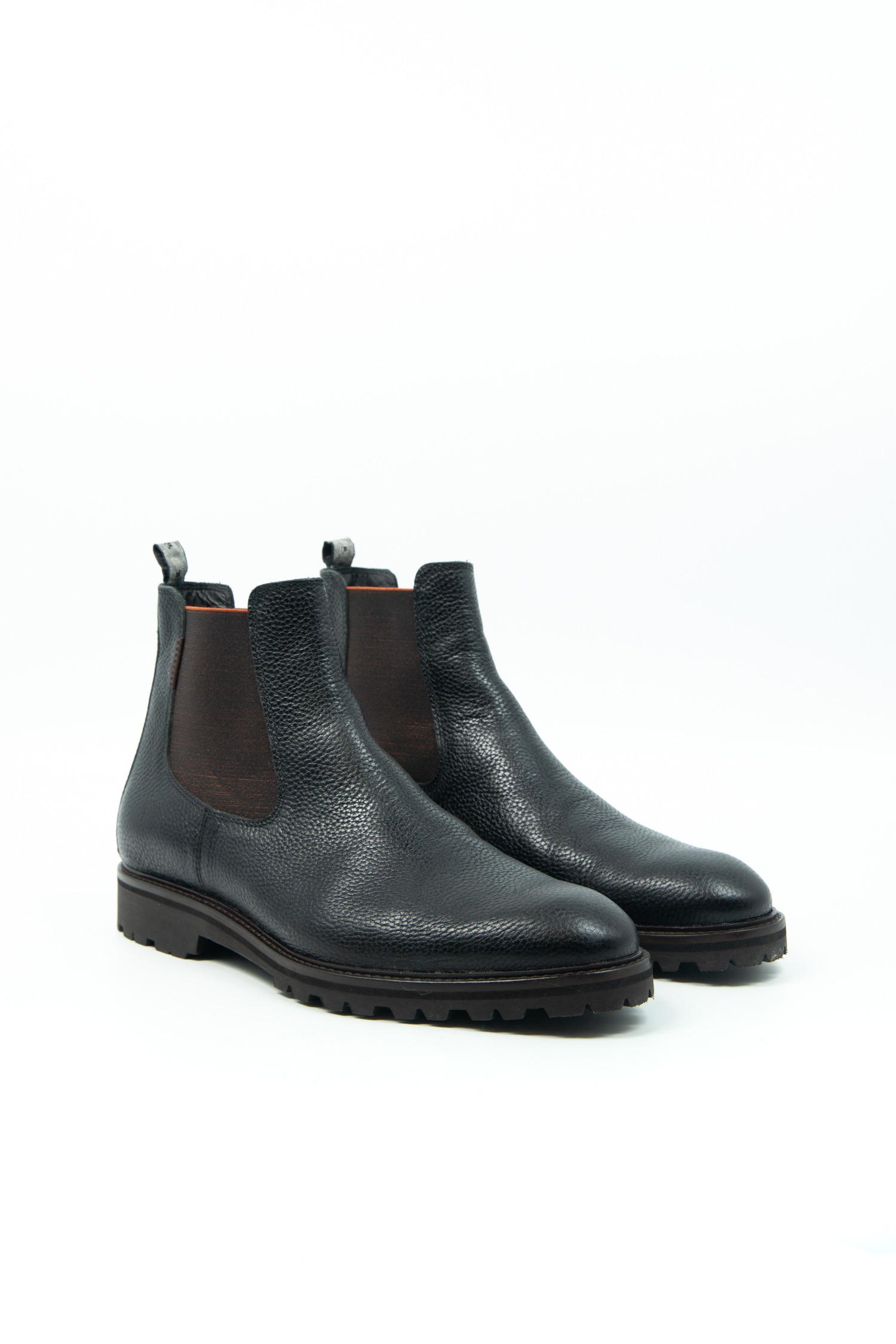 Floris van Bommel Chelsea Boots aus Leder in Schwarz