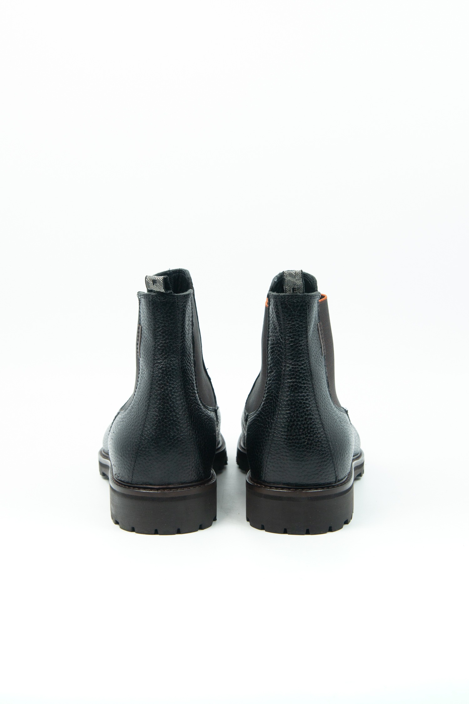 Floris van Bommel Chelsea Boots aus Leder in Schwarz