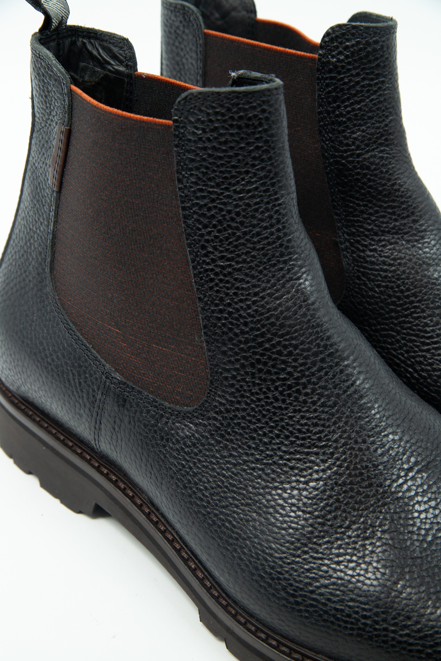 Floris van Bommel Chelsea Boots aus Leder in Schwarz
