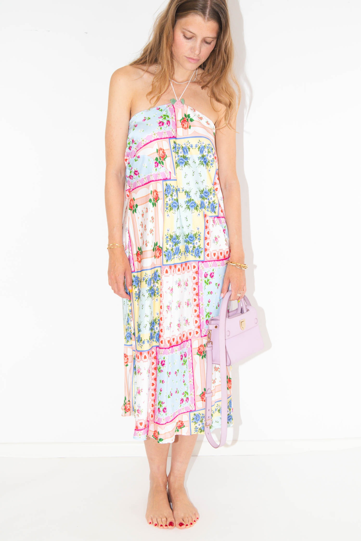 For Love & Lemons Midikleid in Bunt