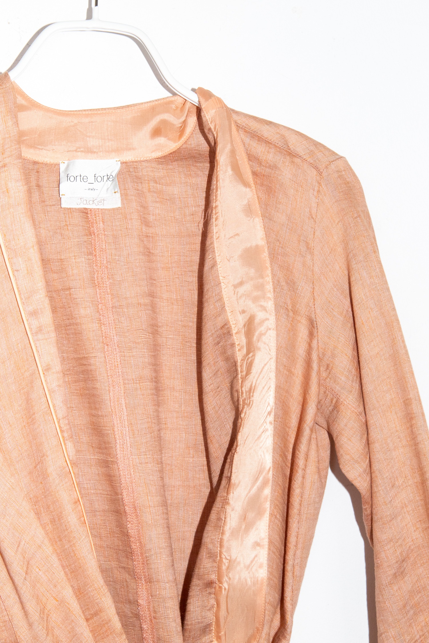 Forte Forte Kimono-Jacke aus Leinen in Apricot