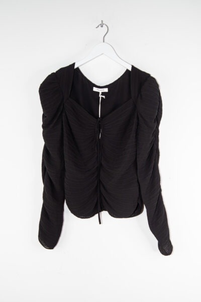 Frame Bluse mit Raffungen und Falten in Schwarz