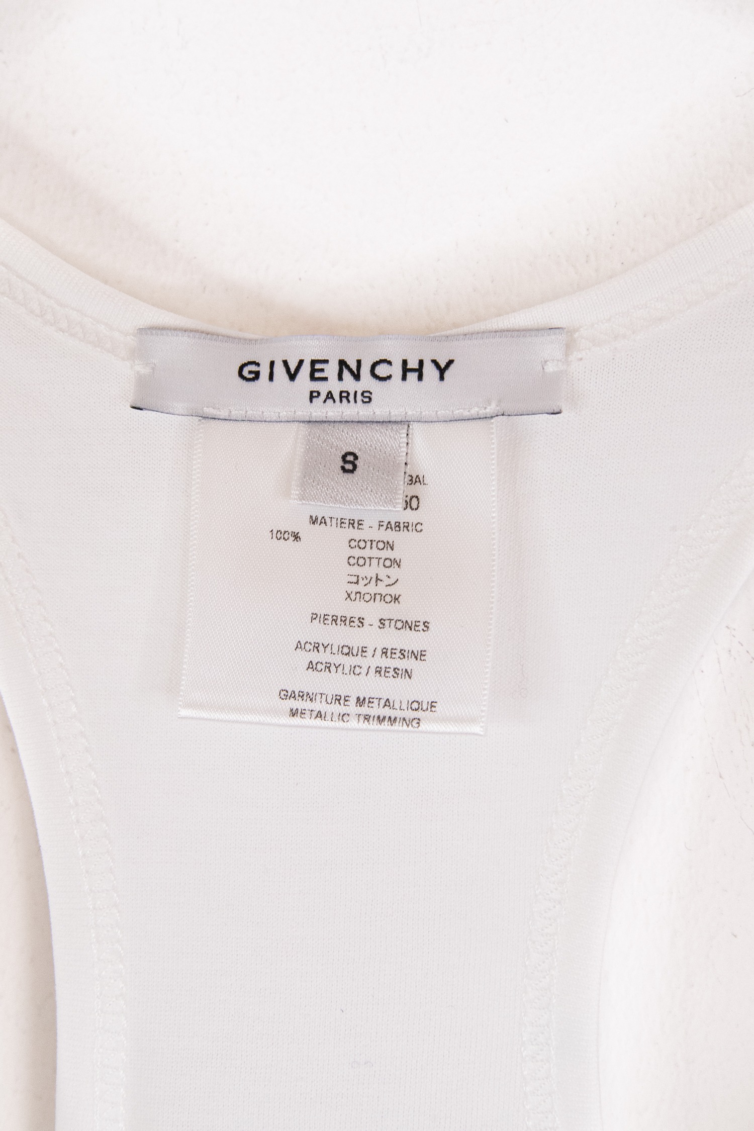 Givenchy Top mit Print und Schmucksteinen in Weiß