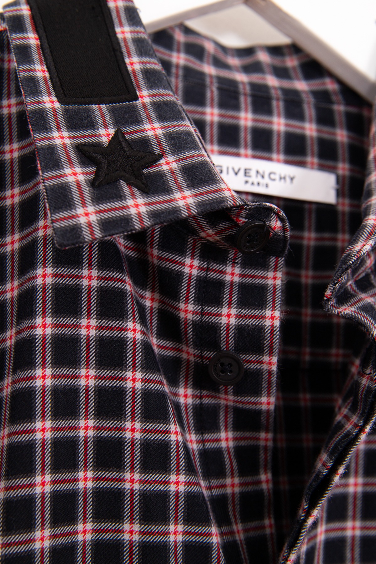 Givenchy Hemd mit Karomuster in Schwarz und Rot
