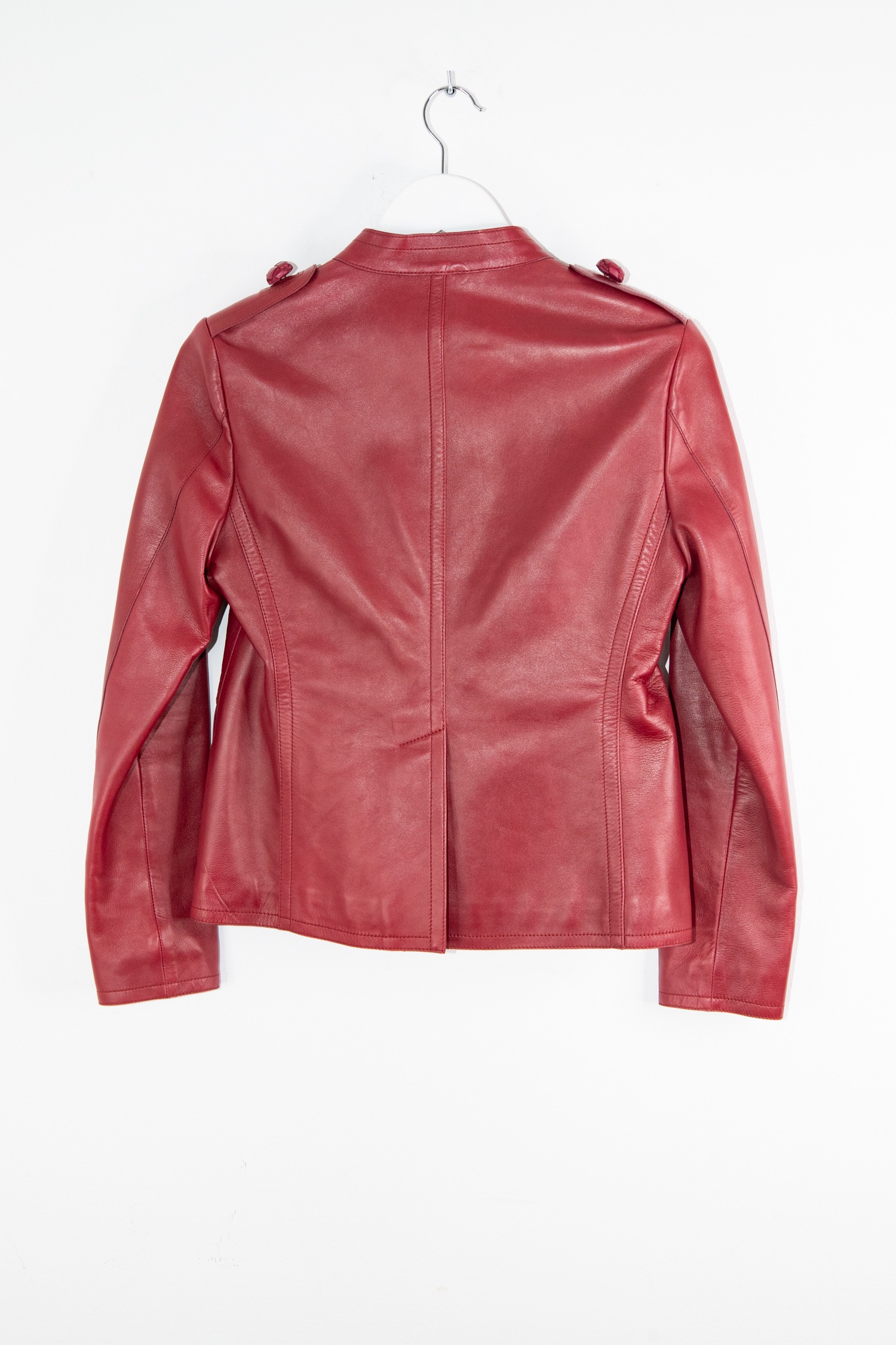 Gucci Vintage Lederjacke in Bordeaux