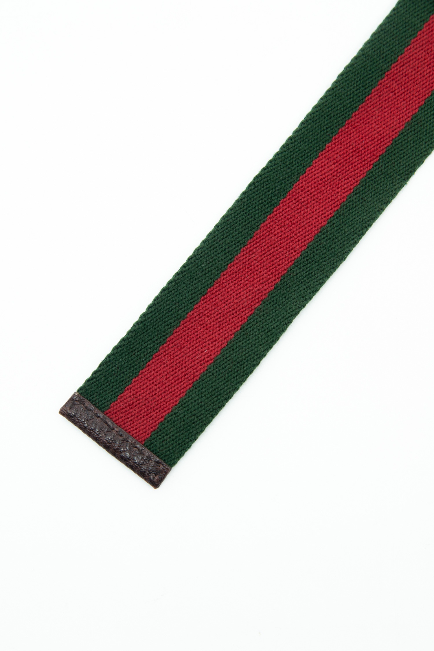 Gucci "Web Bamboo" Gürtel in Dunkelgrün, Rot und Braun