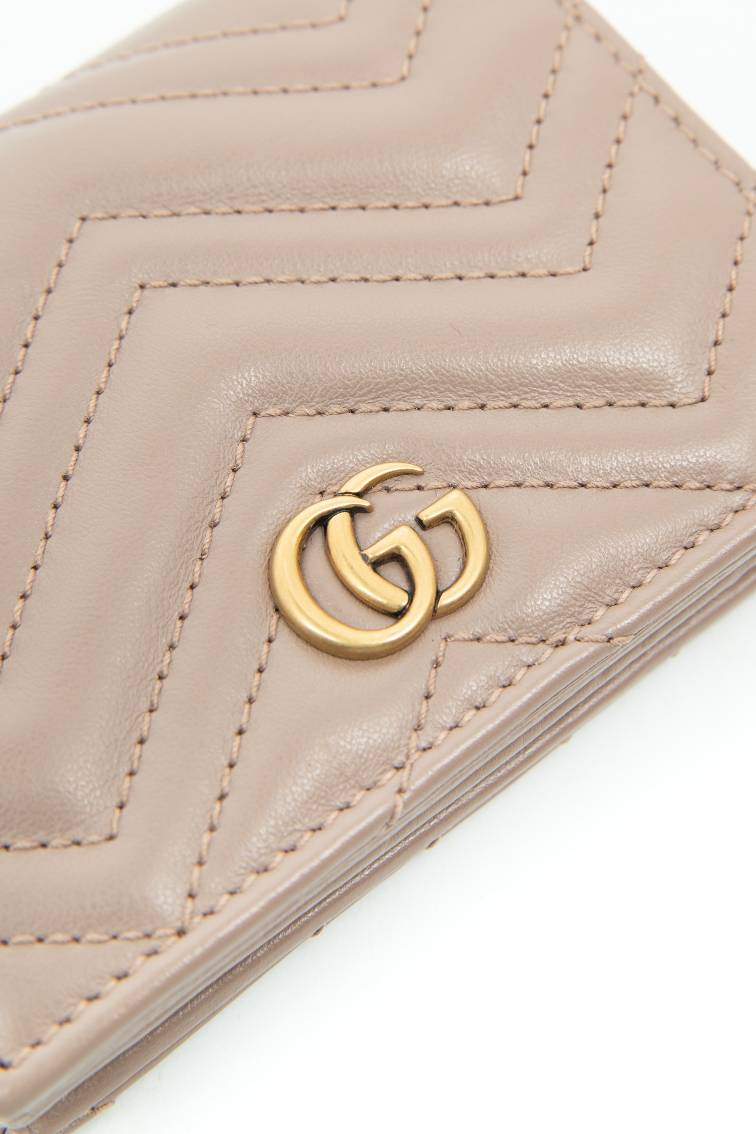 Gucci "GG Marmont" Portemonnaie in Beige