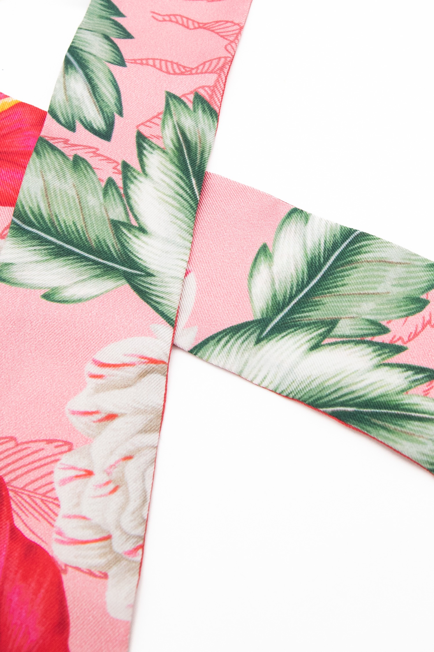 Gucci "Hawaiian Gucci Soul" Twilly mit Blumenmotiv in Rosa