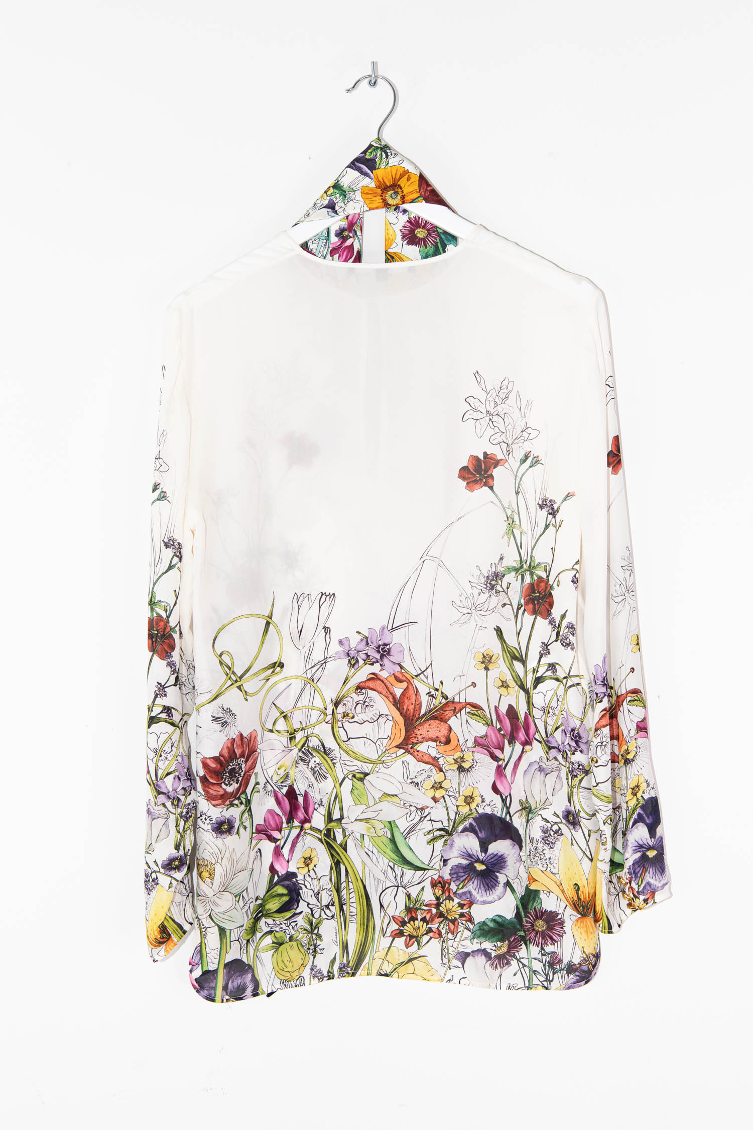 Gucci Seidenbluse mit Blumenmotiven