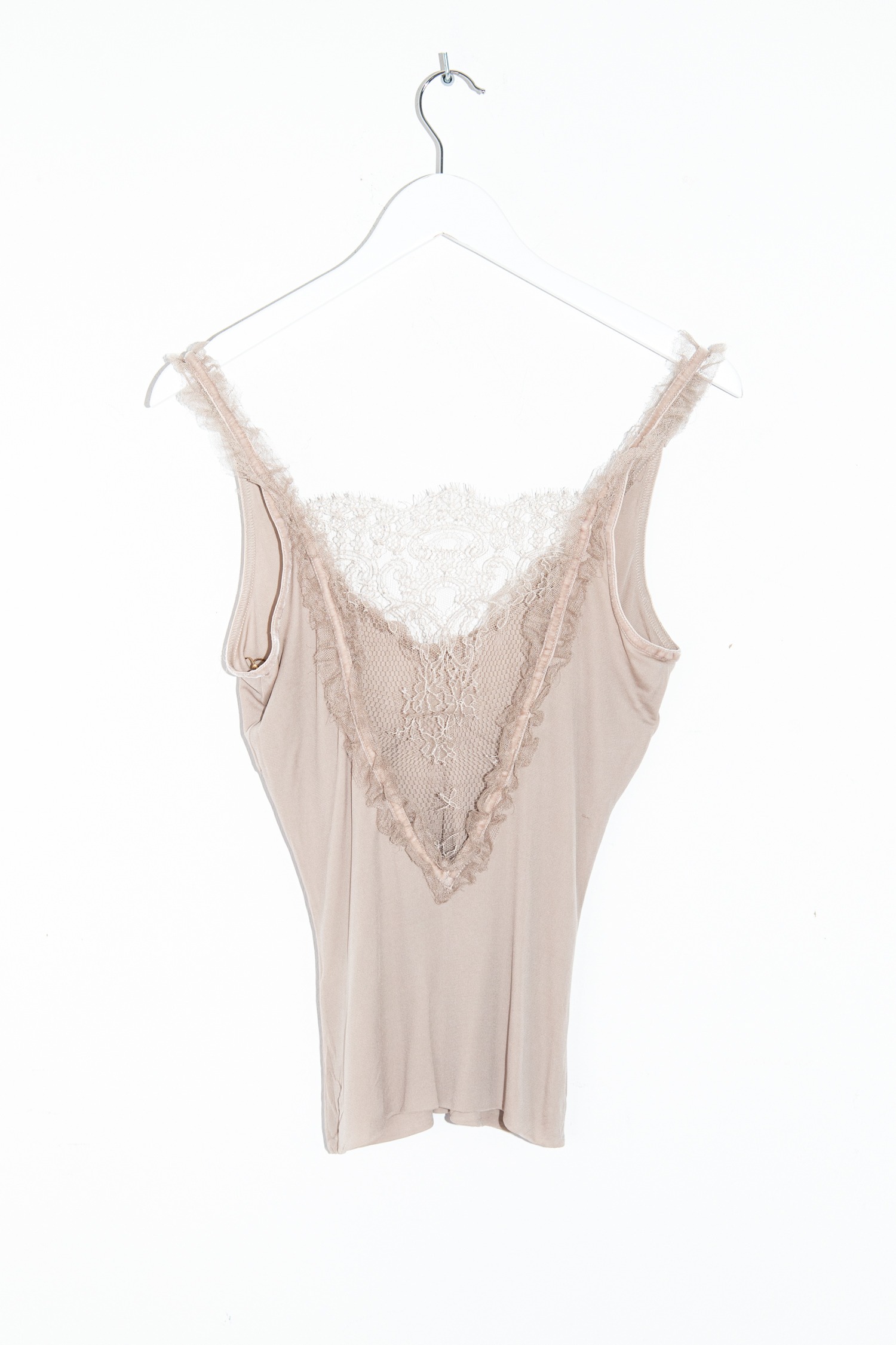 Gucci Vintage Top mit Spitze in Beige