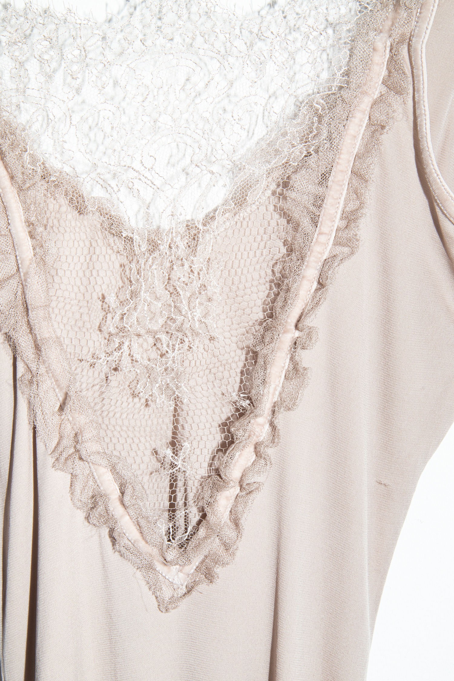 Gucci Vintage Top mit Spitze in Beige