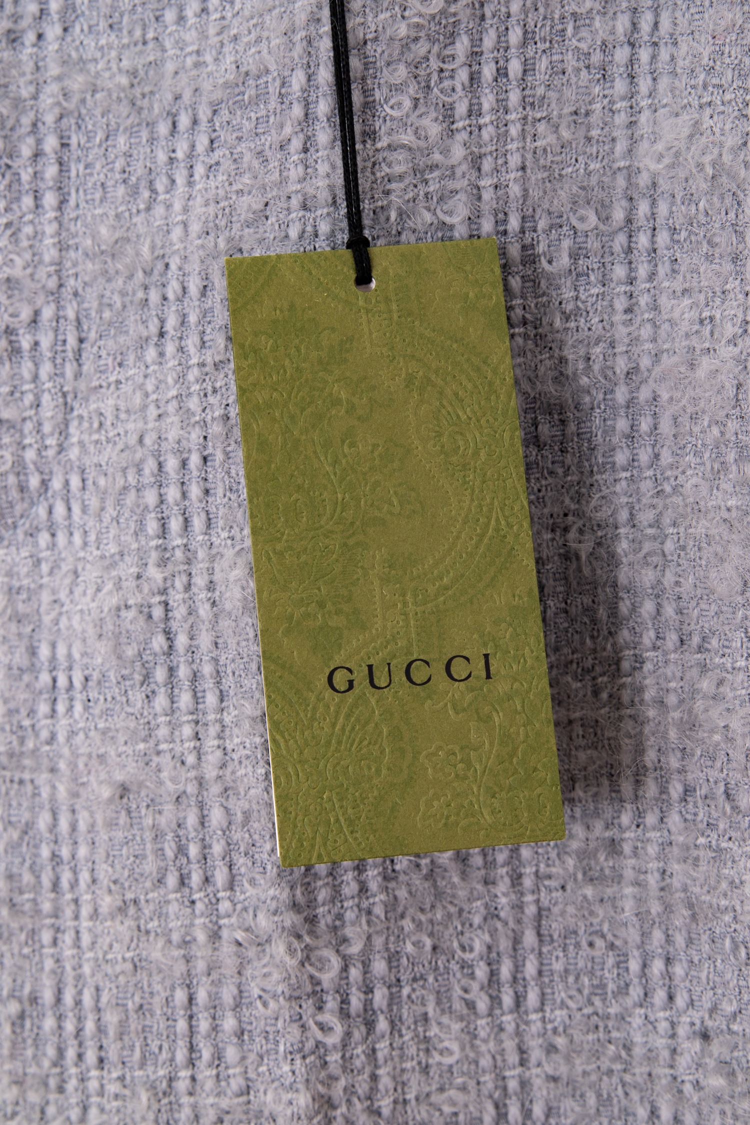 Gucci "Check Amure Tweed" Culotte in Graublau