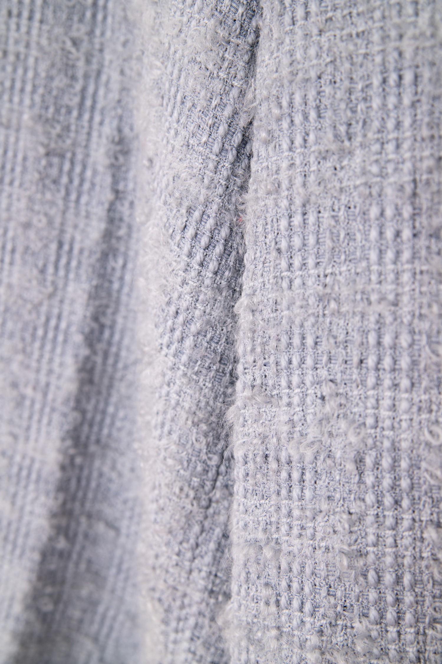 Gucci "Check Amure Tweed" Culotte in Graublau