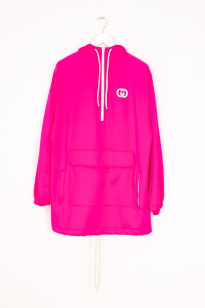 Gucci "Half-Zip Scuba" Hoodie in Neonpink