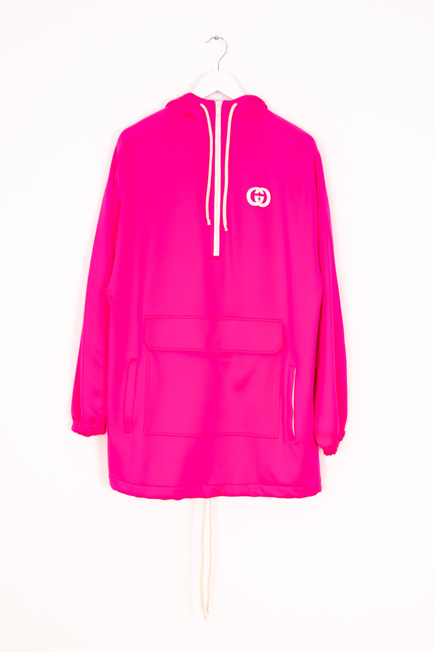 Gucci "Half-Zip Scuba" Hoodie in Neonpink