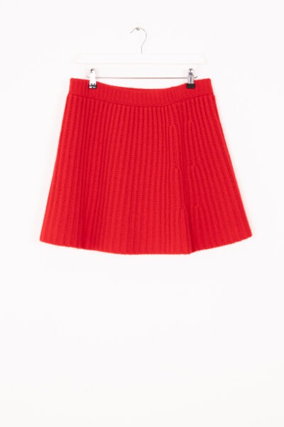 Gucci Minirock aus Grobstrick in Rot