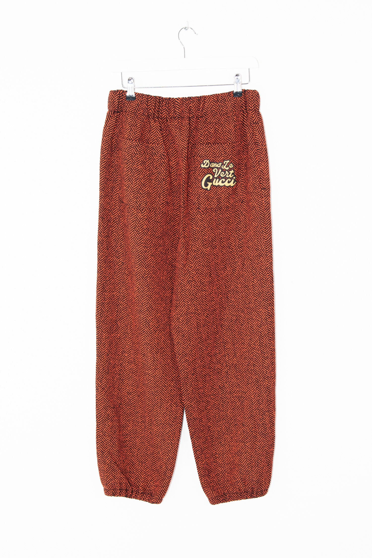 Gucci Hose mit Fischgrätenmuster in Rot und Schwarz