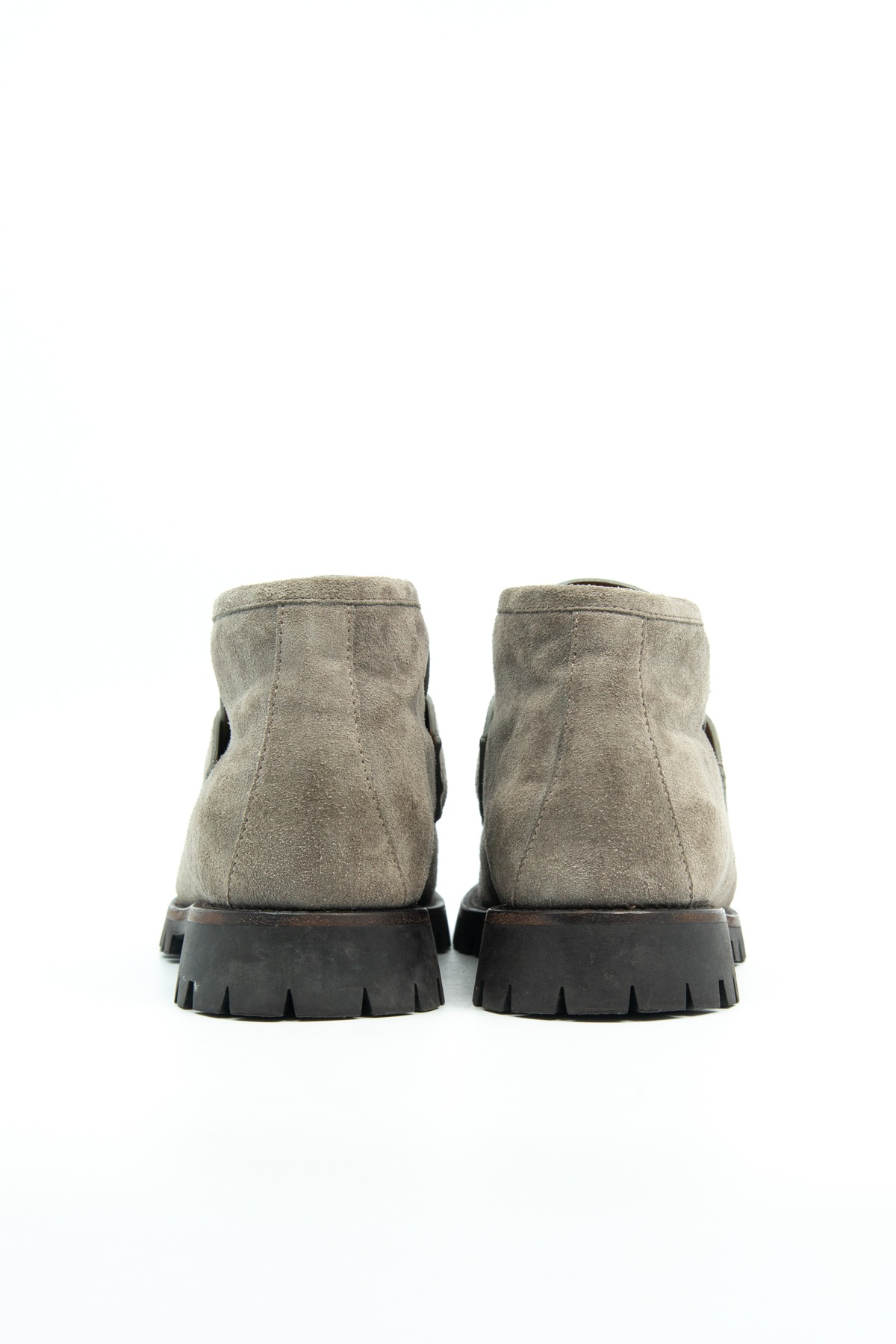 Gucci Stiefeletten mit Horsebit-Detail in Grau und Gold