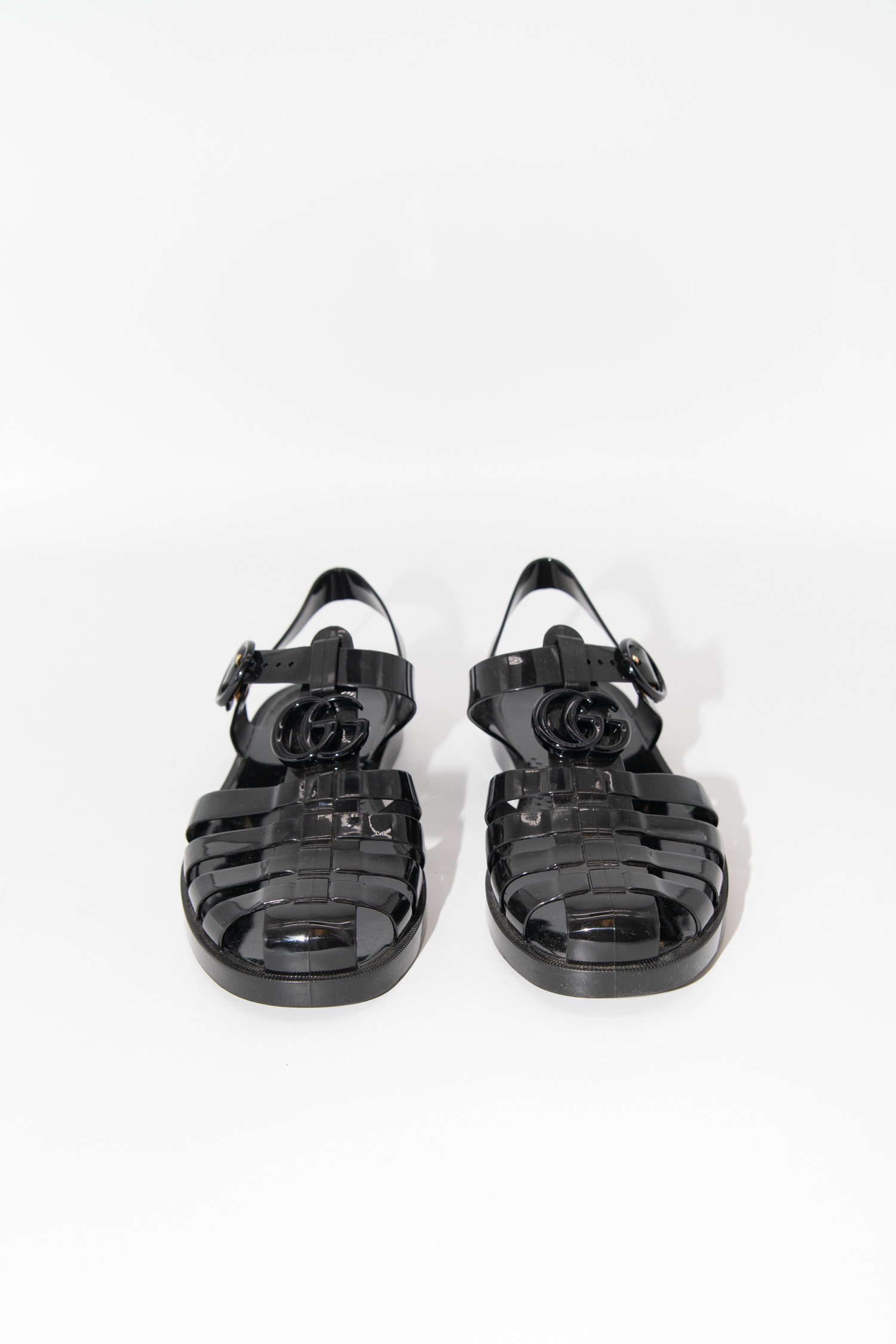 Gucci Gummisandalen in Schwarz