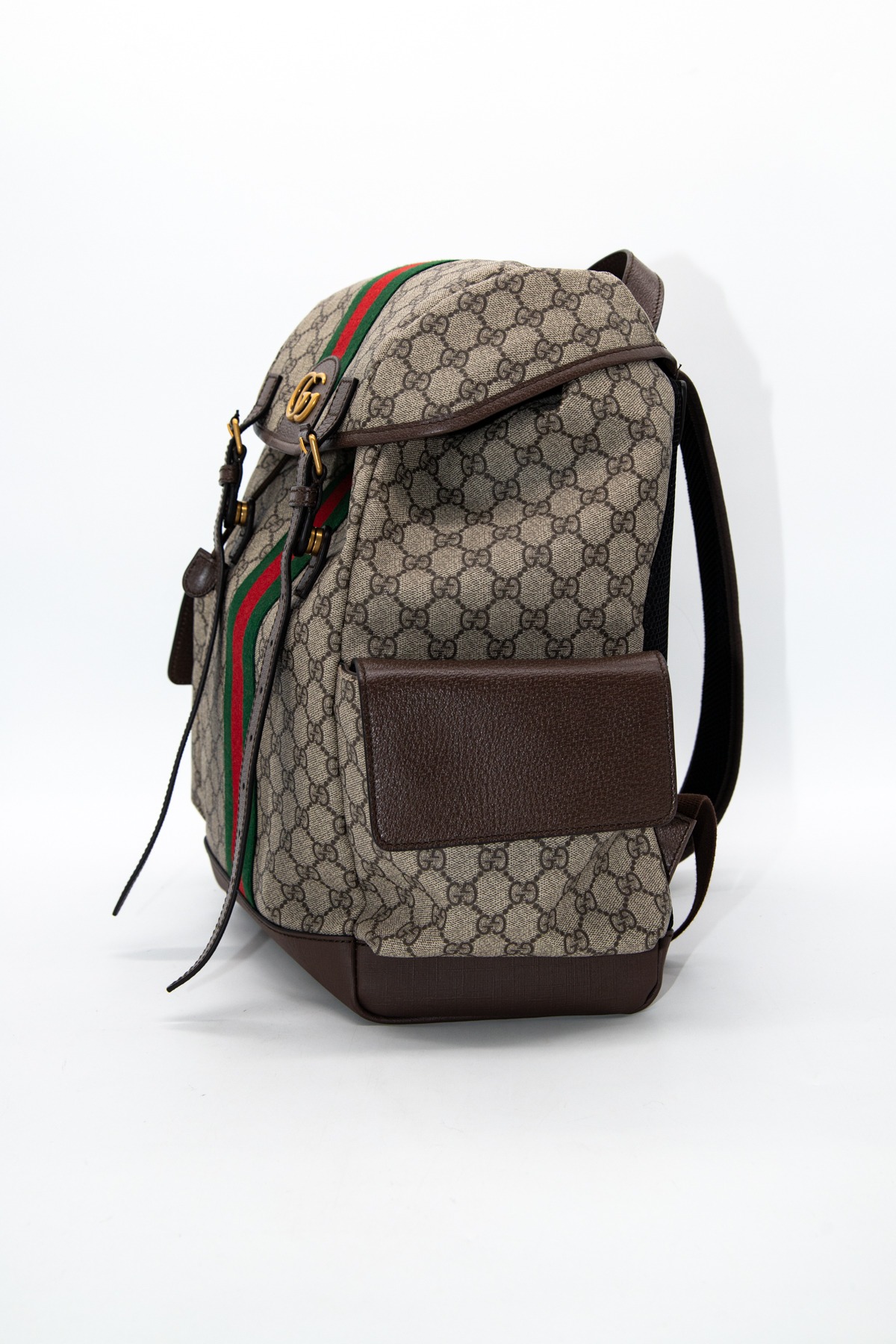 Gucci "Ophidia" Rucksack in Beige und Braun
