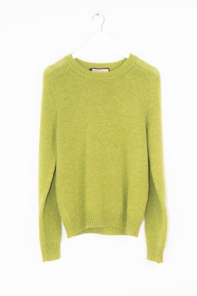 Gucci Strickpullover mit Label-Stickerei in Hellgrün