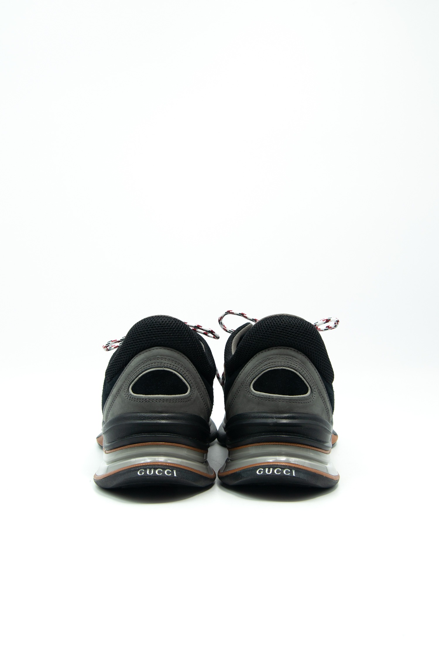 Gucci "Run" Sneaker in Grau, Schwarz und Beige