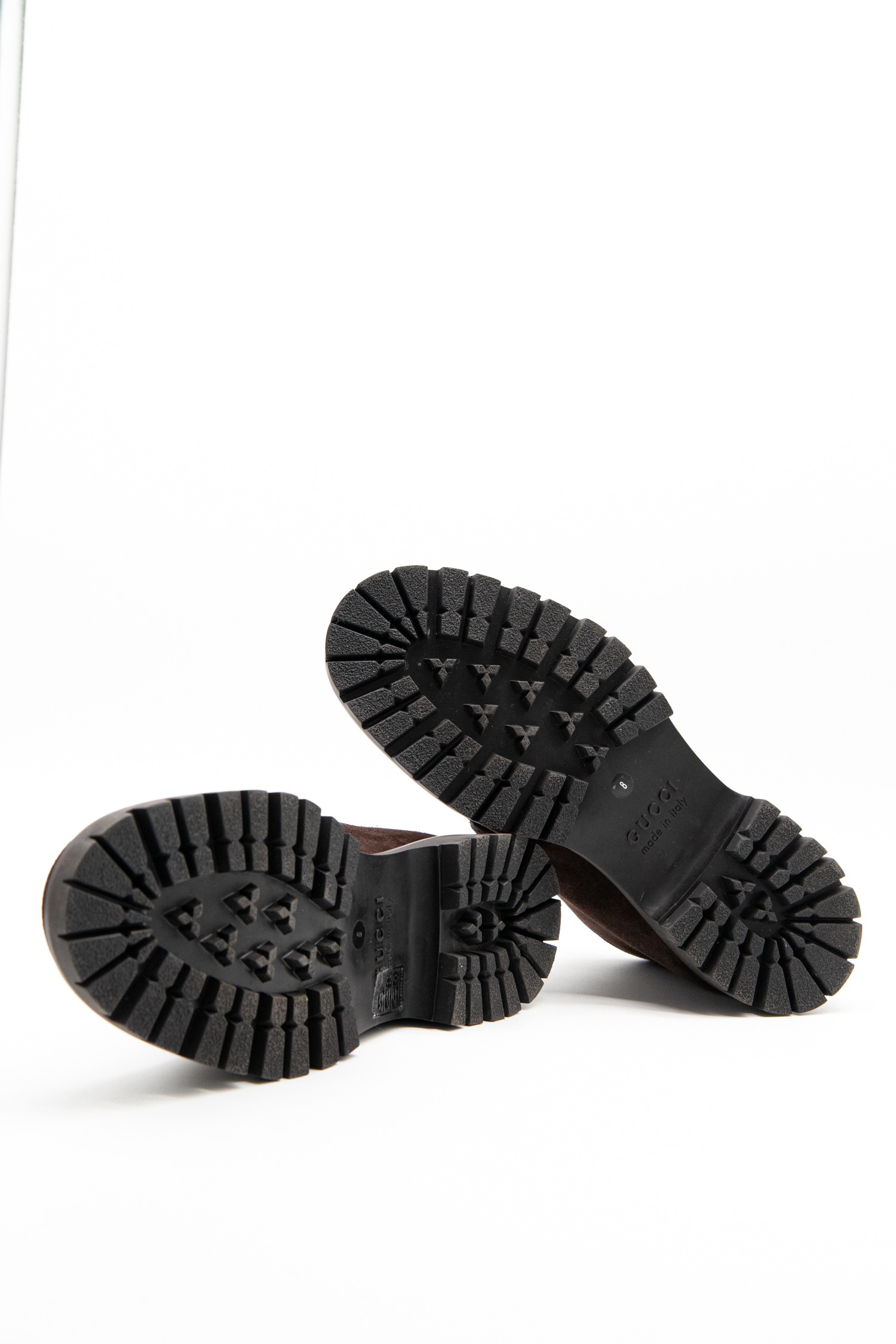 Gucci Stiefeletten mit Horsebit in Dunkelbraun