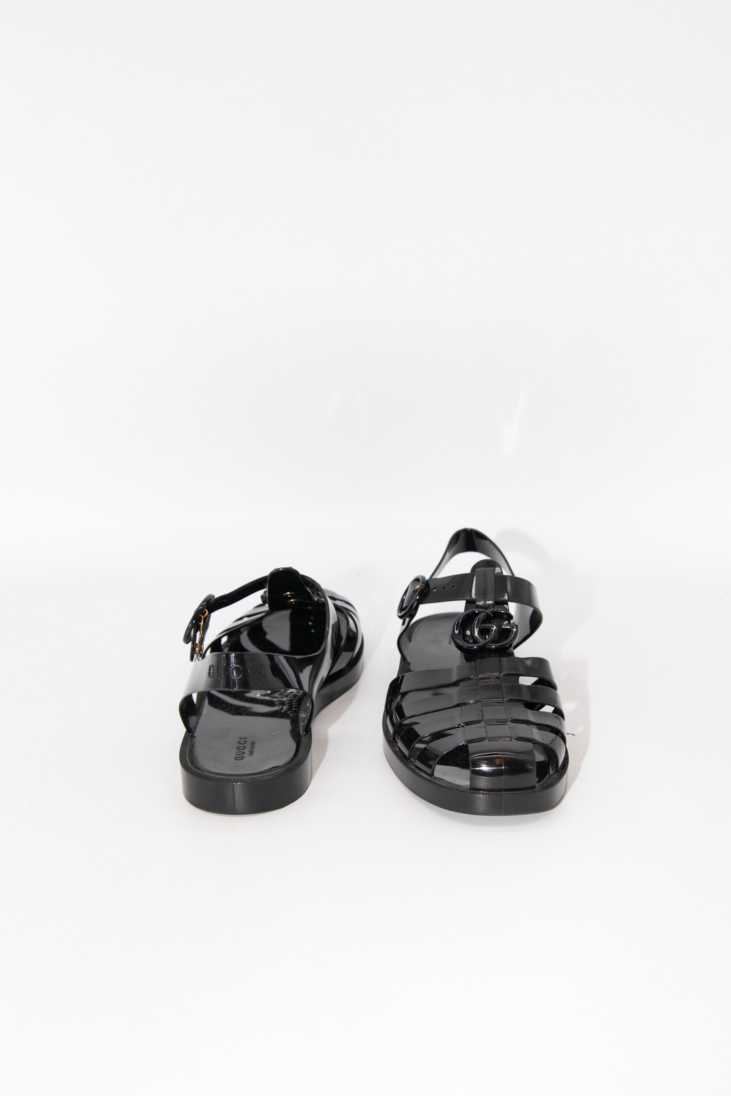 Gucci Gummisandalen in Schwarz
