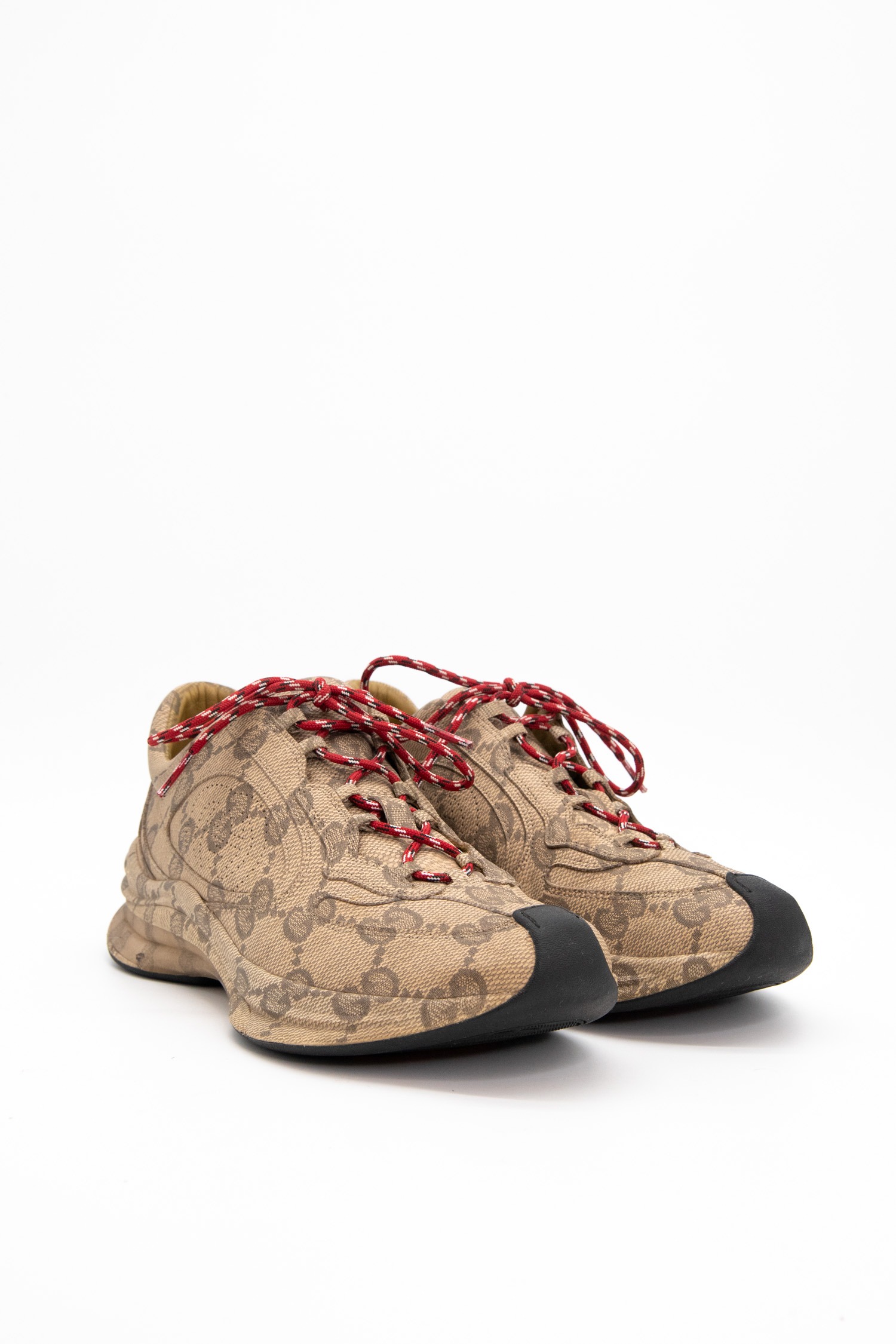 Gucci "Run" Sneaker in Beige und Dunkelbraun
