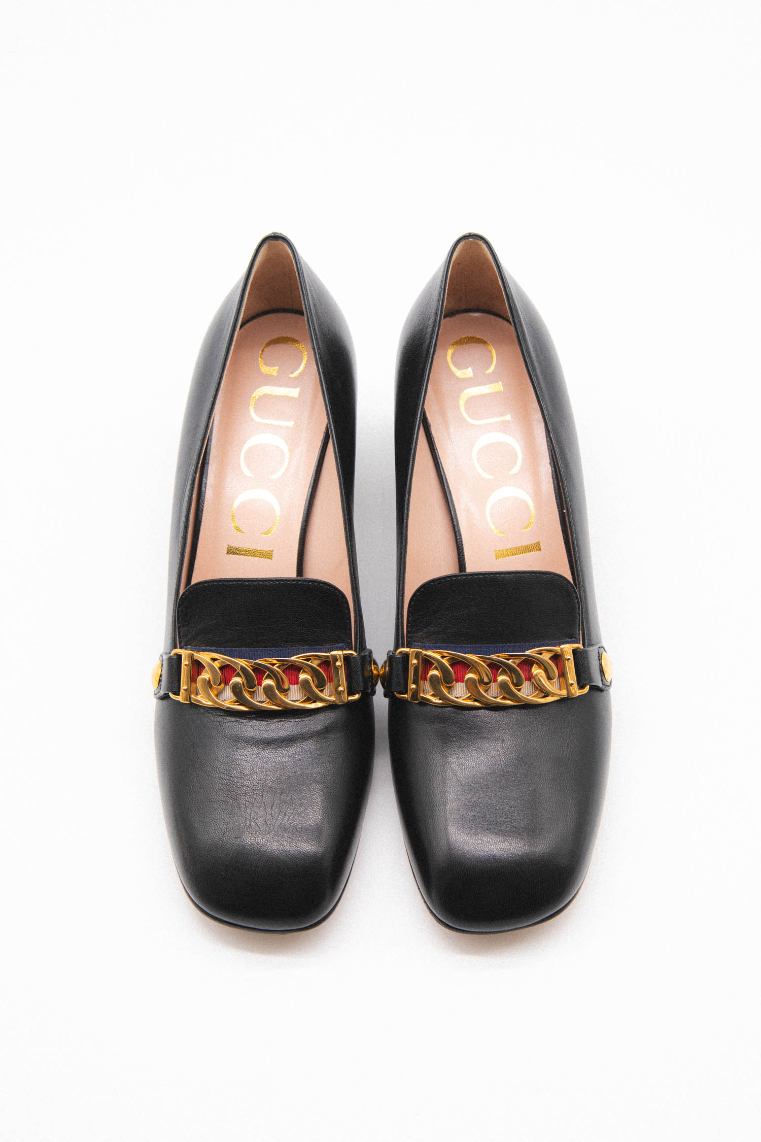 Gucci Loafer mit Blockabsatz in Schwarz