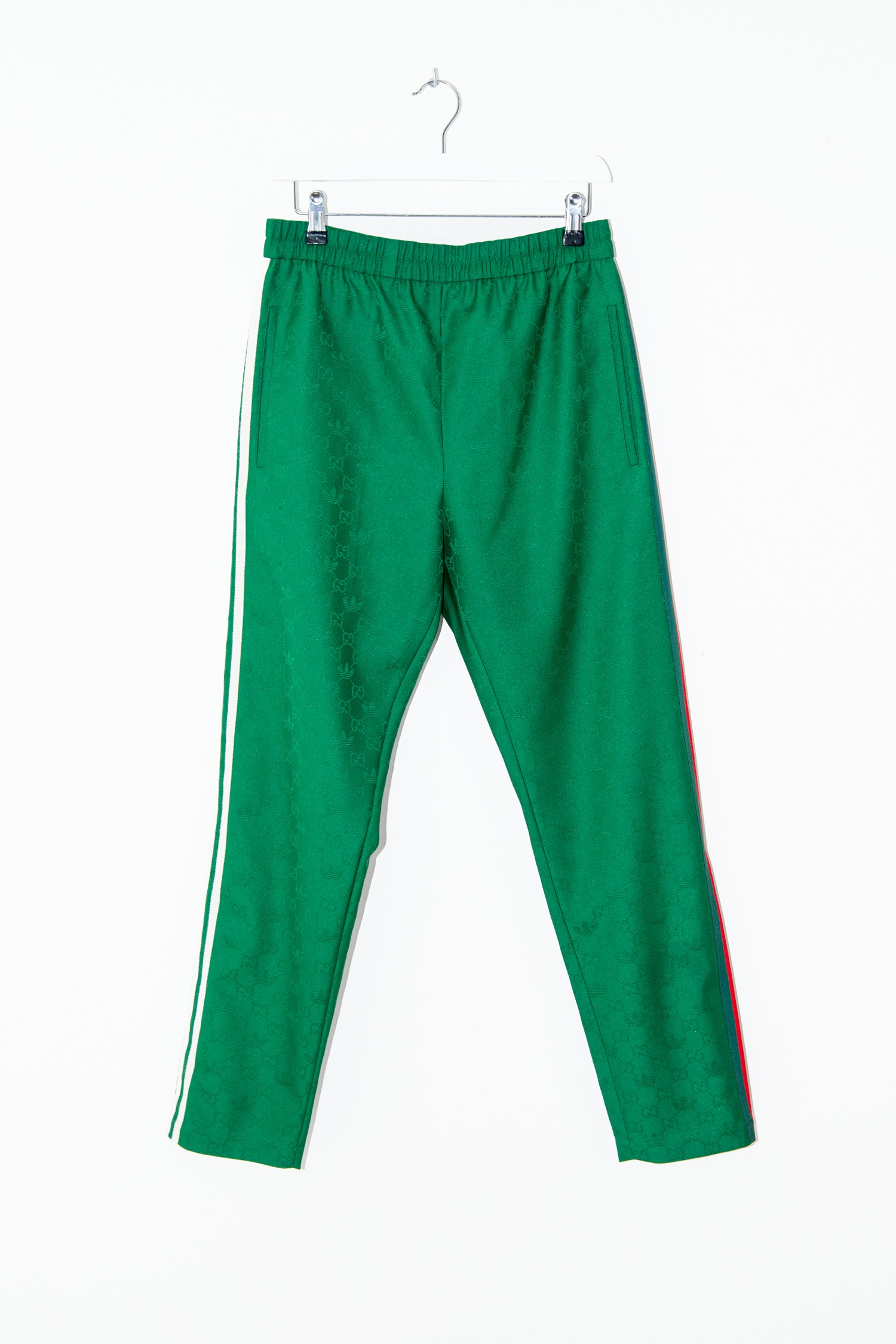 Gucci x Adidas Jogginghose in Gün, Ecru und Rot