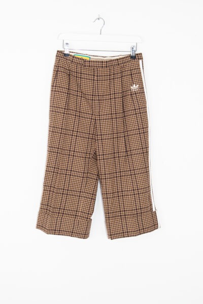 Gucci x Adidas Culotte mit Hahnentrittmuster in Beige und Braun