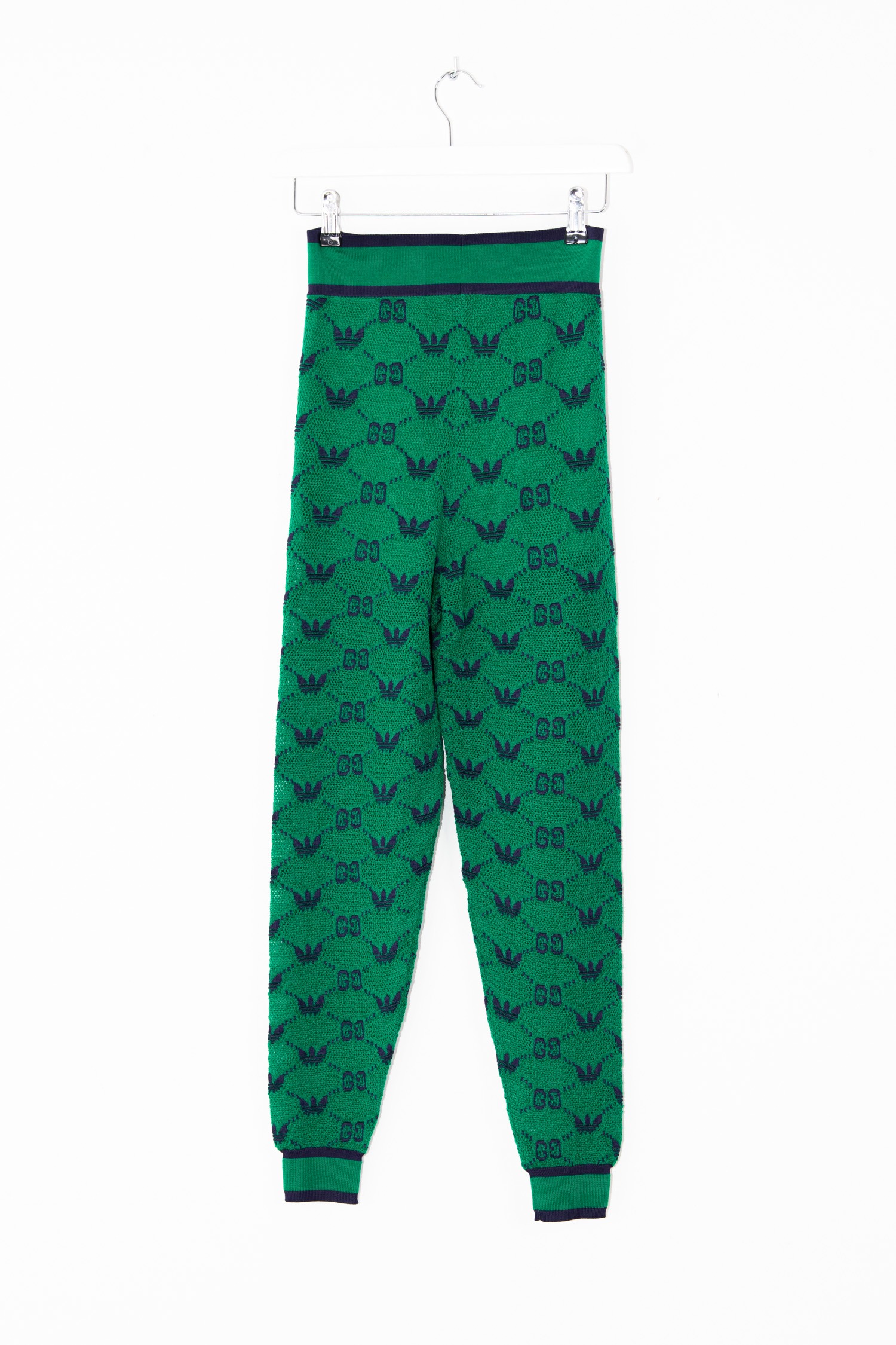 Gucci x Adidas Jogginghose mit Logomuster in Grün