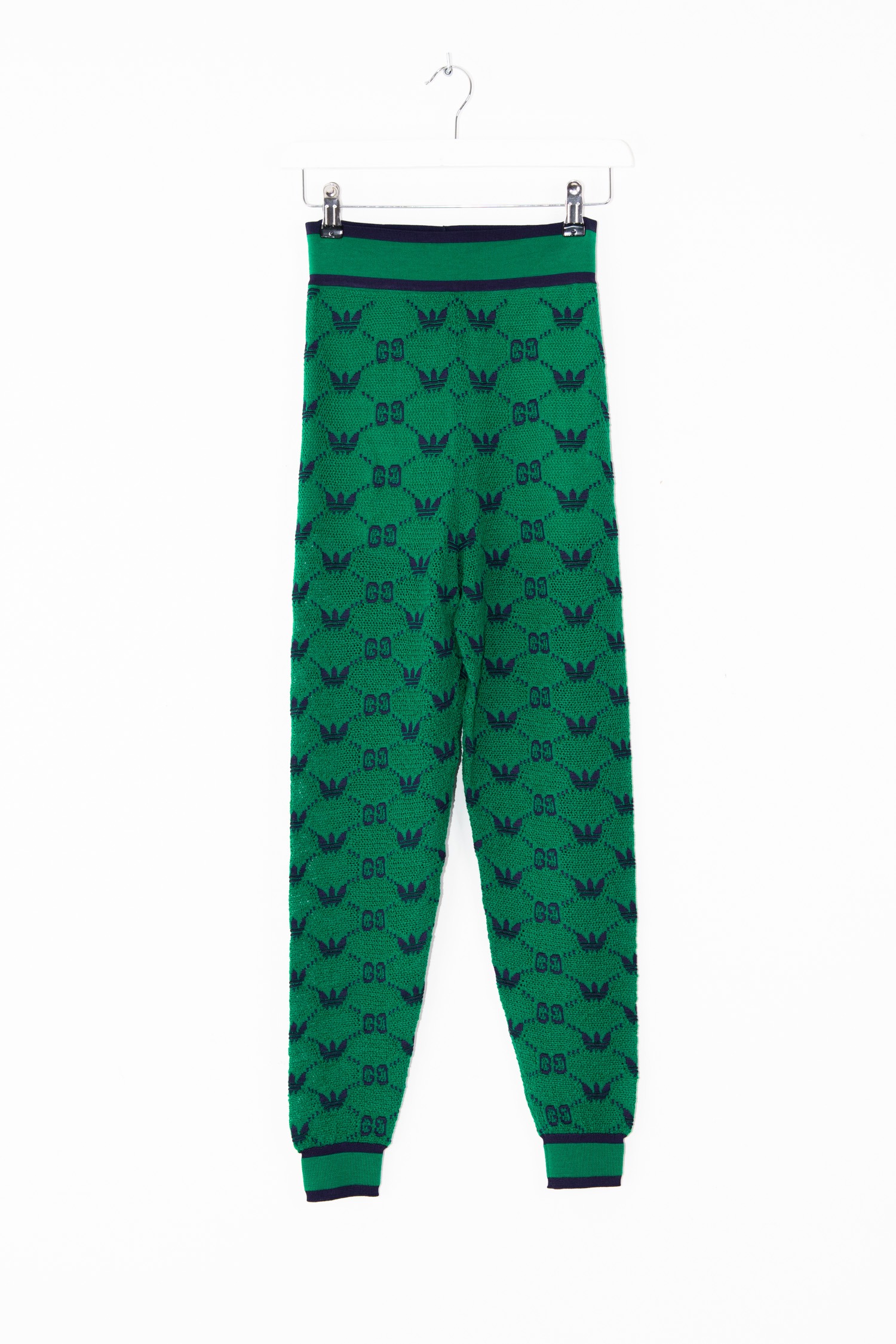 Gucci x Adidas Jogginghose mit Logomuster in Grün