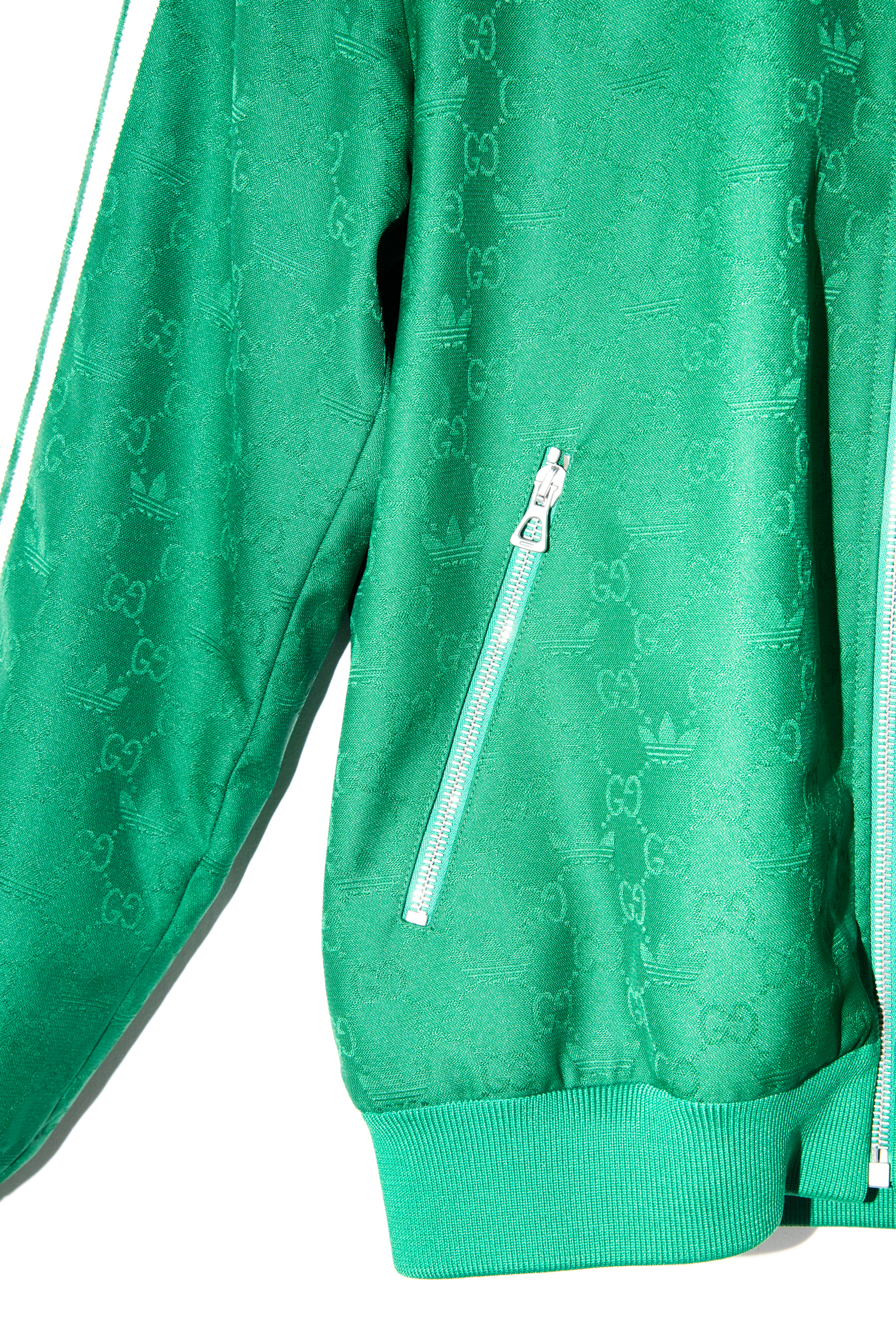 Gucci x Adidas "Trefoil" Jacke in Grün