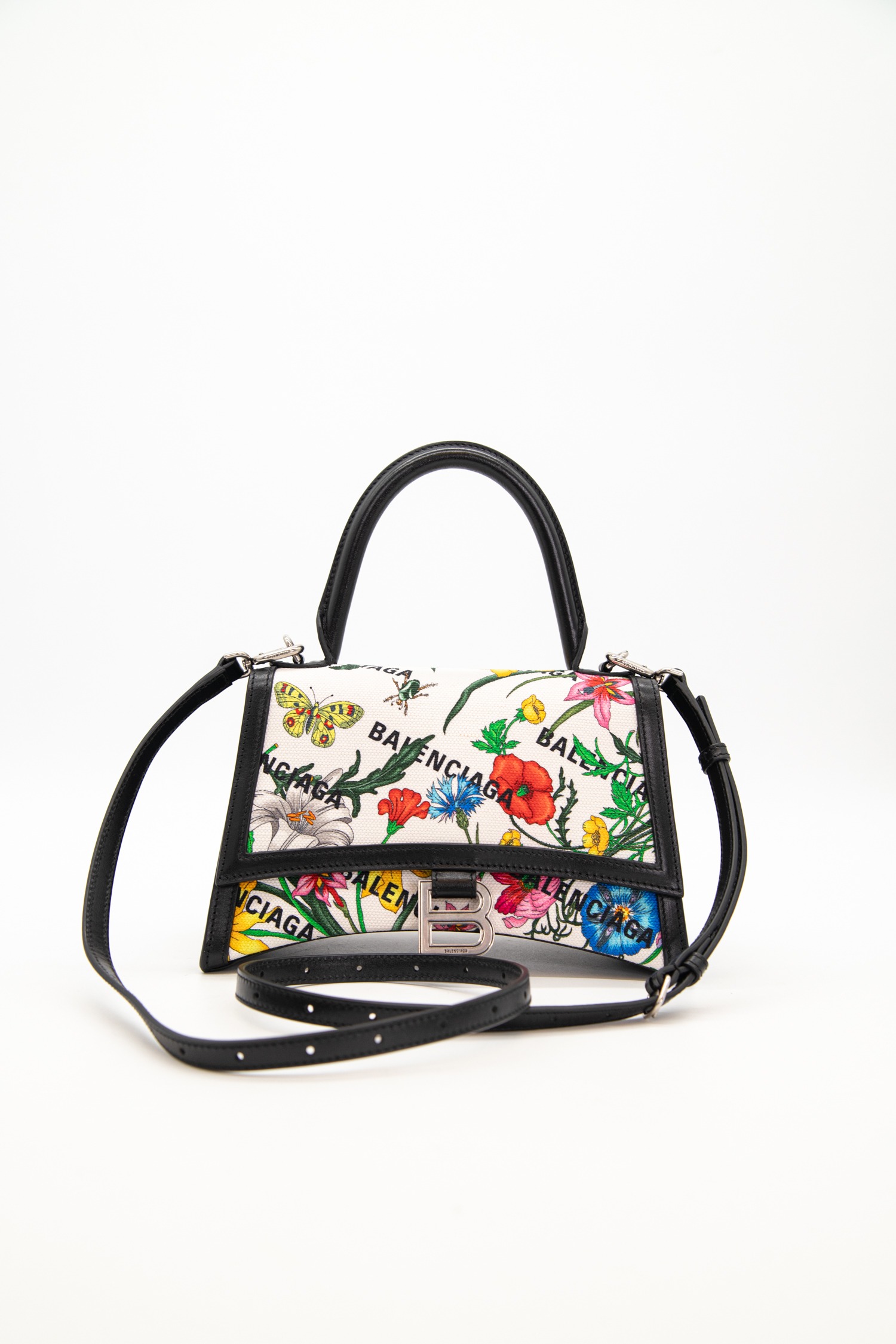 GuccixBalenciaga "The Hacker Project Flora Hourglass" Tasche