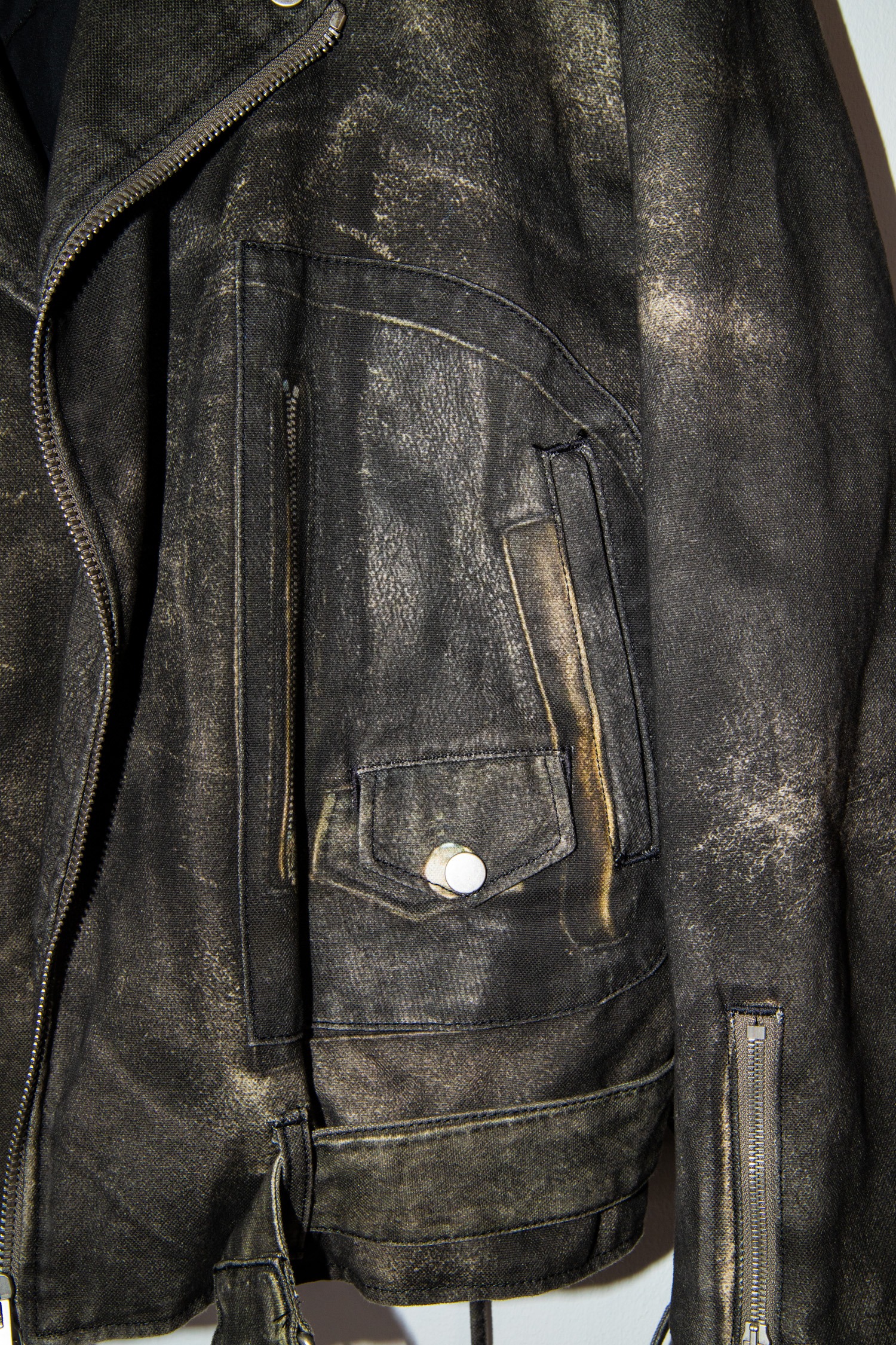 Haikure "Kay Leather Print" Jacke in Anthrazit