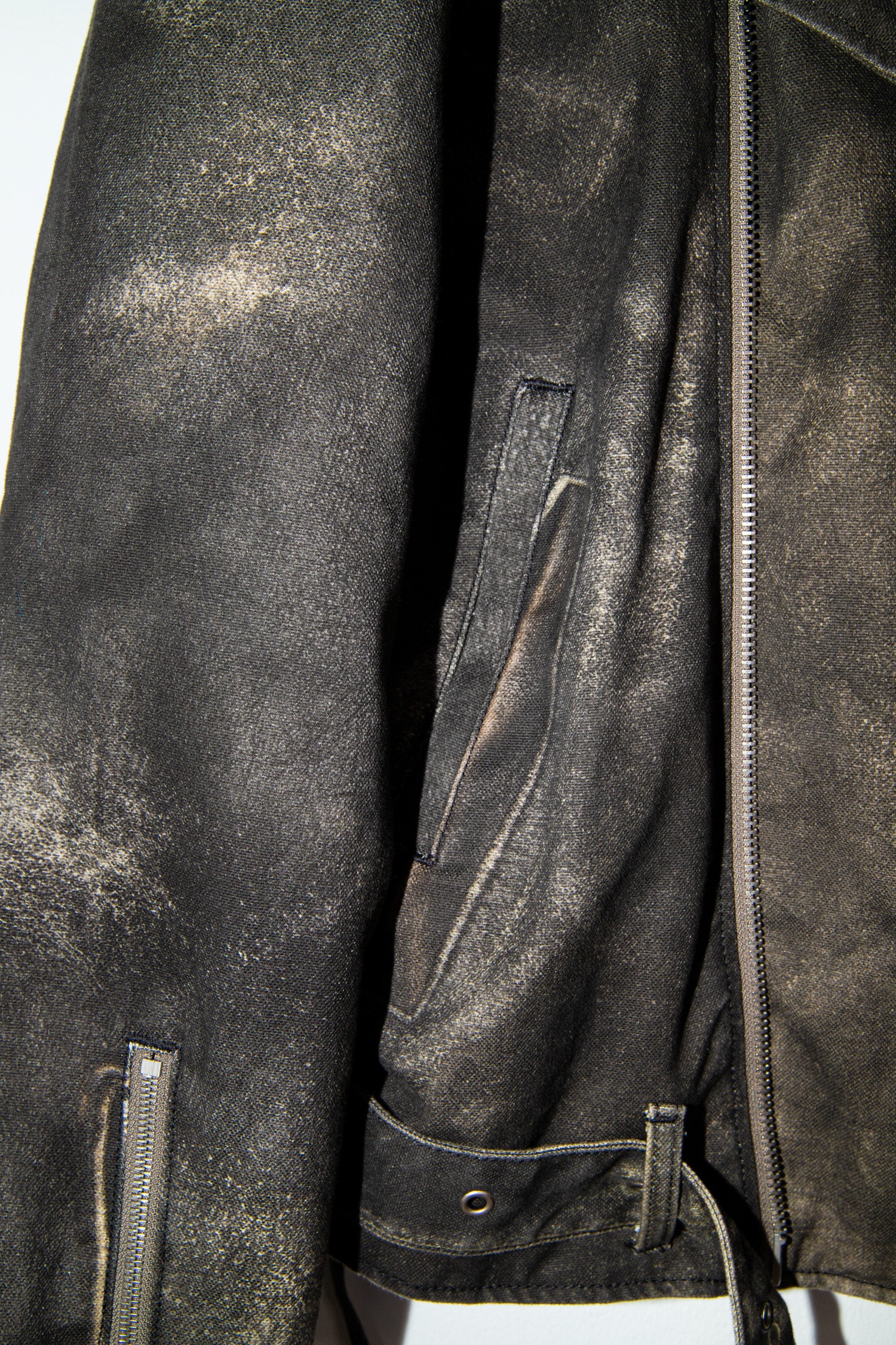 Haikure "Kay Leather Print" Jacke in Anthrazit
