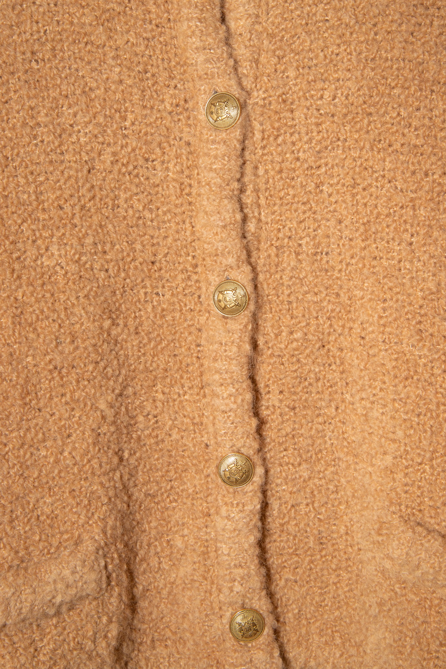 Halfboy "Alice" Cardigan in Hellbraun und Gold