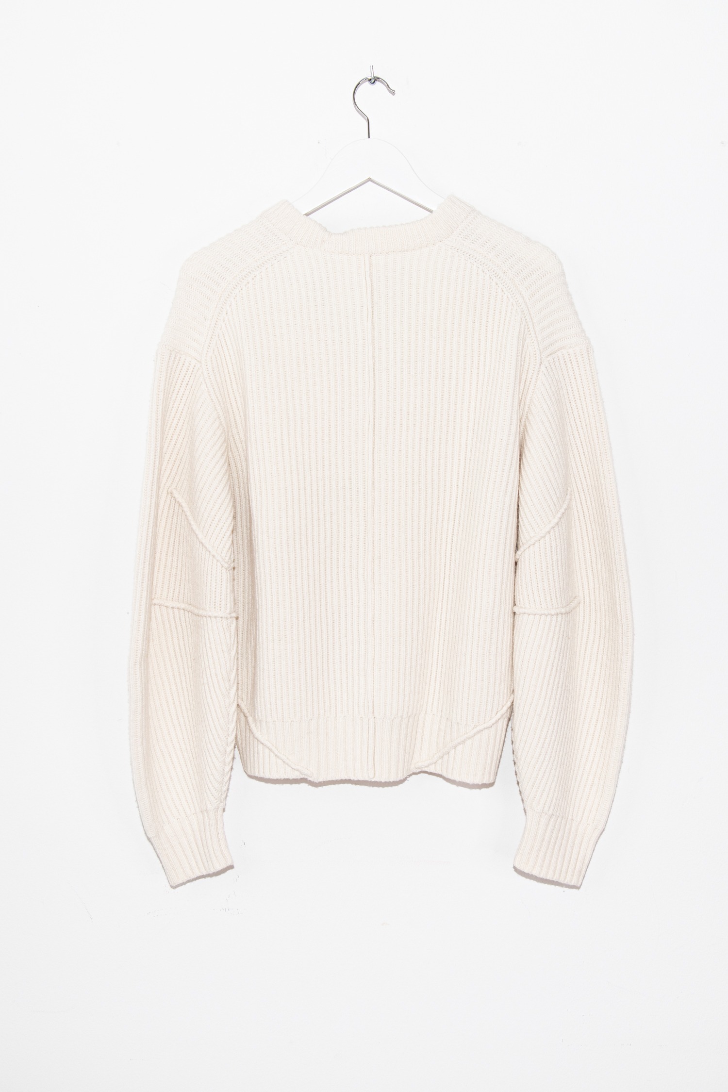 Helmut Lang "Apex Full Zip" Strickjacke in Ecru