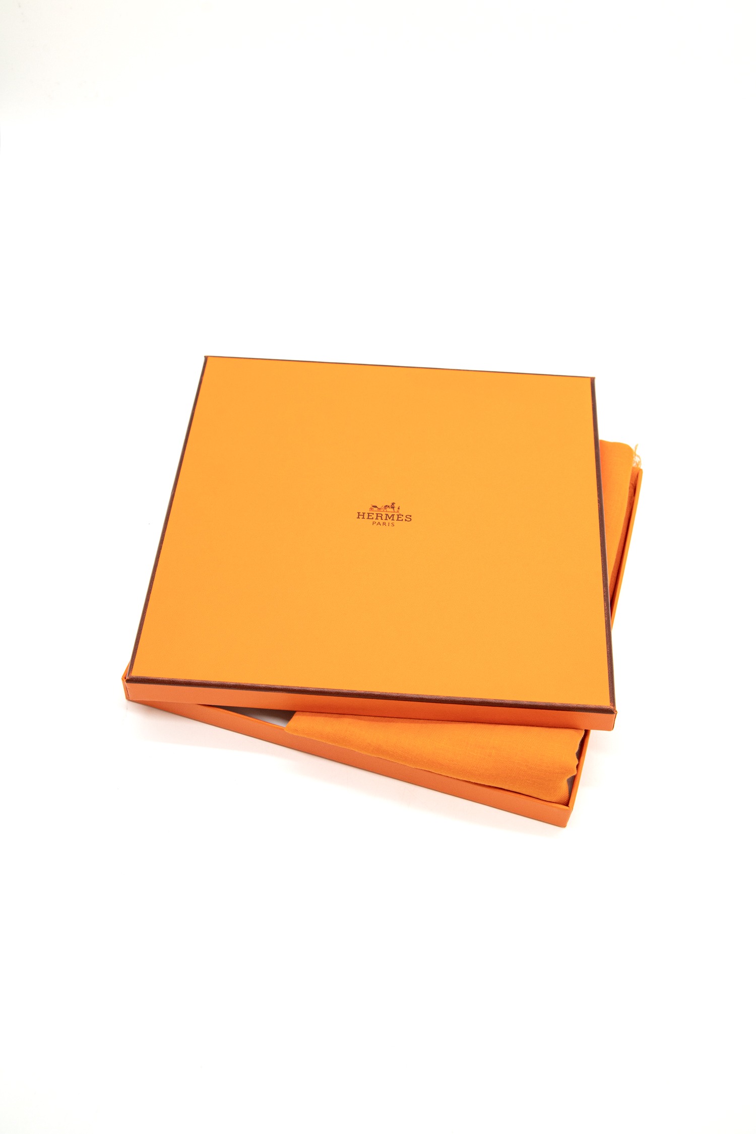 Hermès "Naoshima" Tuch in Orange und Dunkelblau