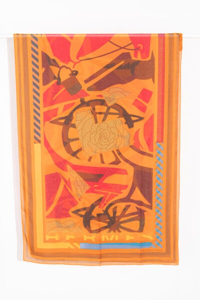 Hermès Tuch in Orange und Bunt