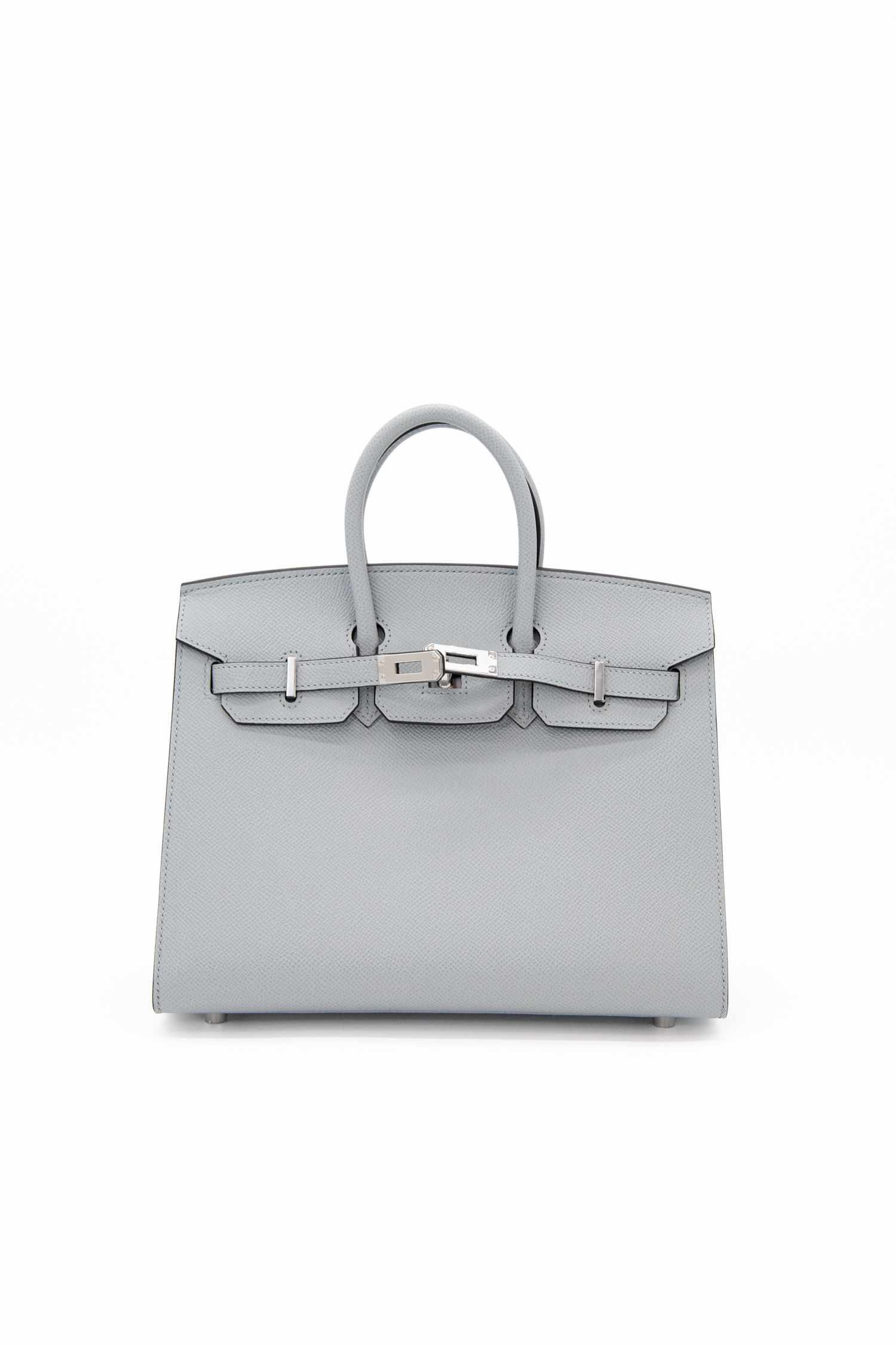 Hermès "Birkin Bag 25" Handtasche in Hellgrau