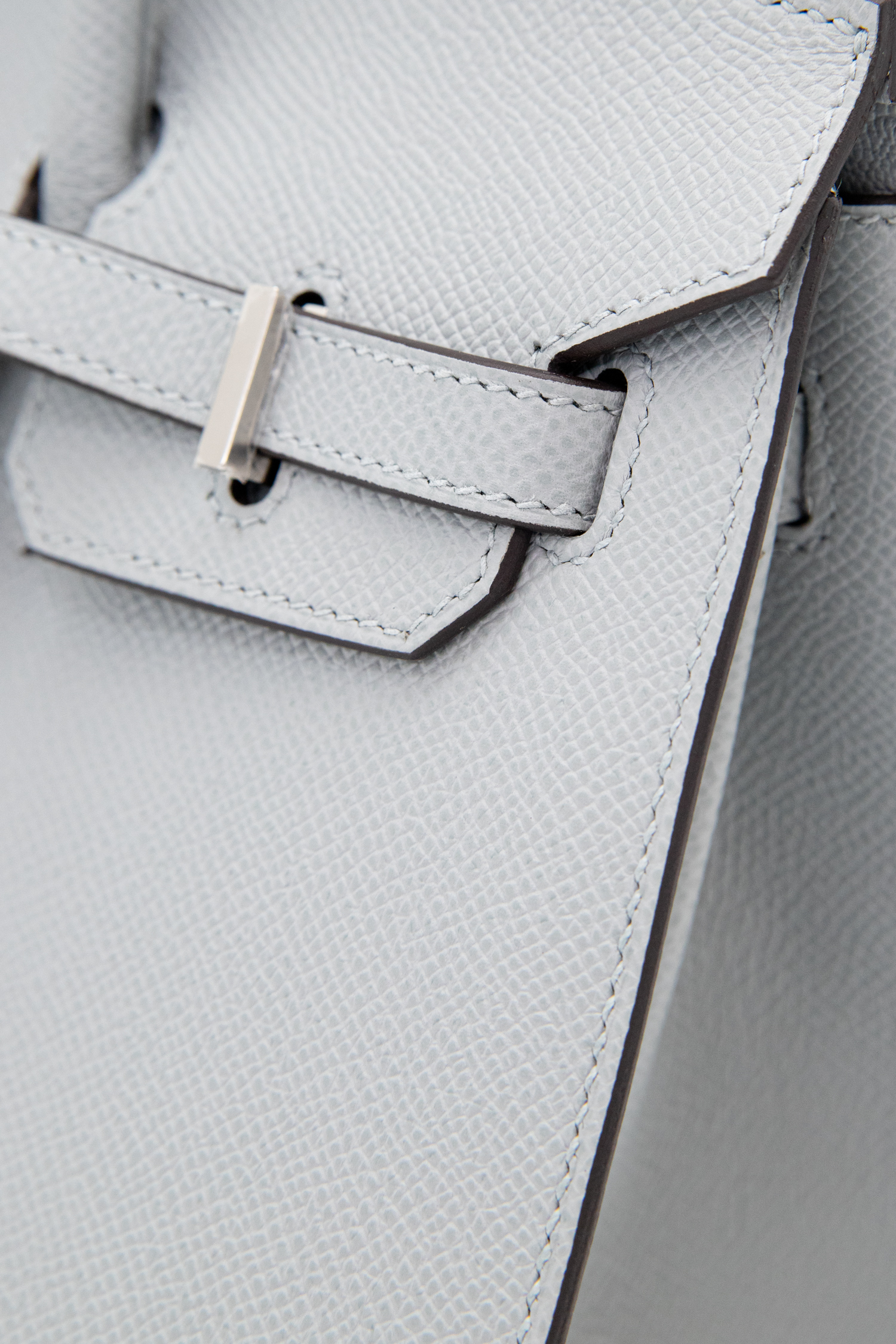 Hermès "Birkin Bag 25" Handtasche in Hellgrau