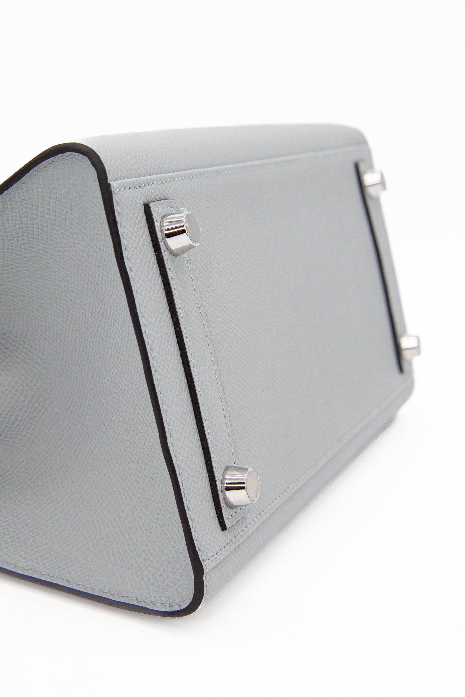 Hermès "Birkin Bag 25" Handtasche in Hellgrau