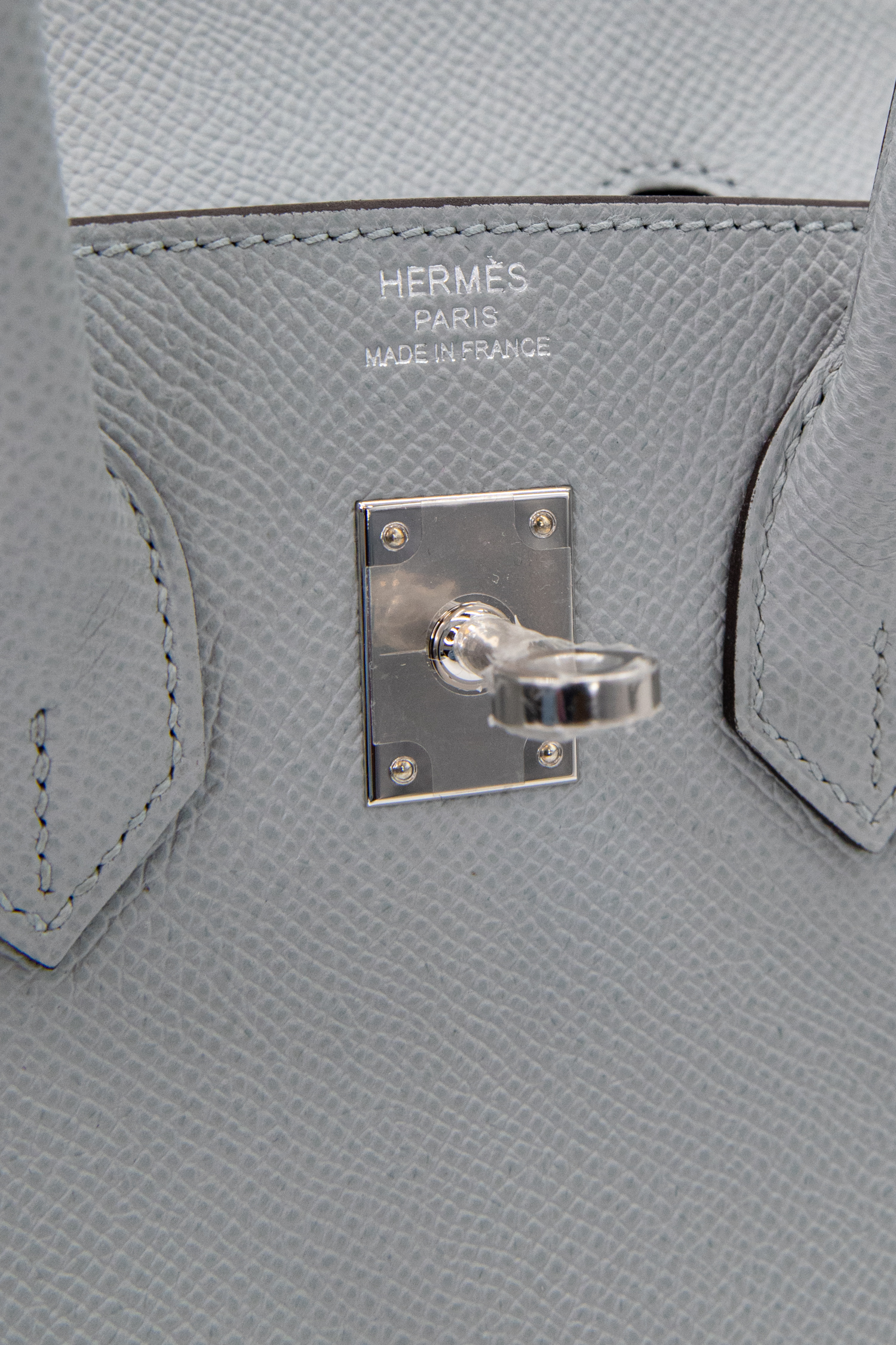 Hermès "Birkin Bag 25" Handtasche in Hellgrau