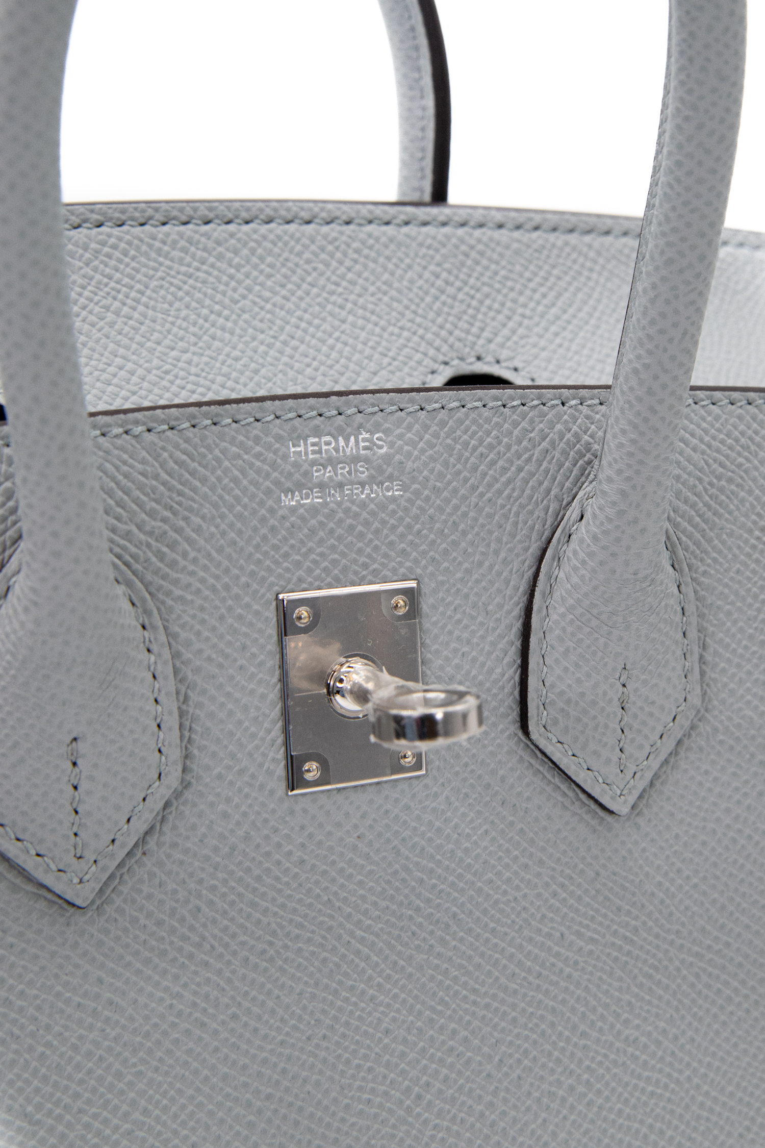 Hermès "Birkin Bag 25" Handtasche in Hellgrau